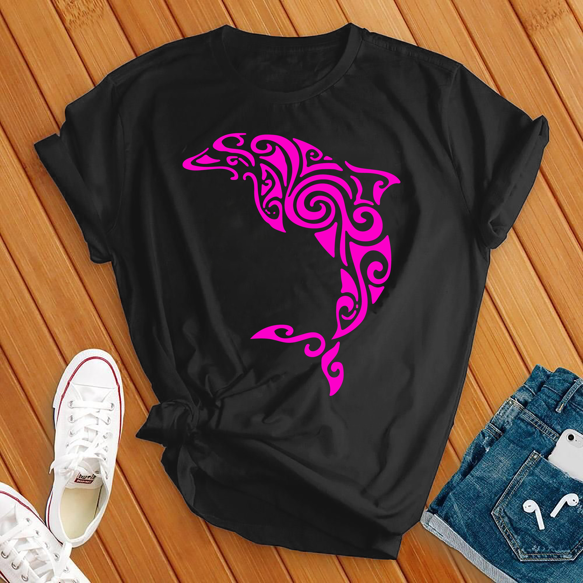 Neon Celestial Dolphin Tee