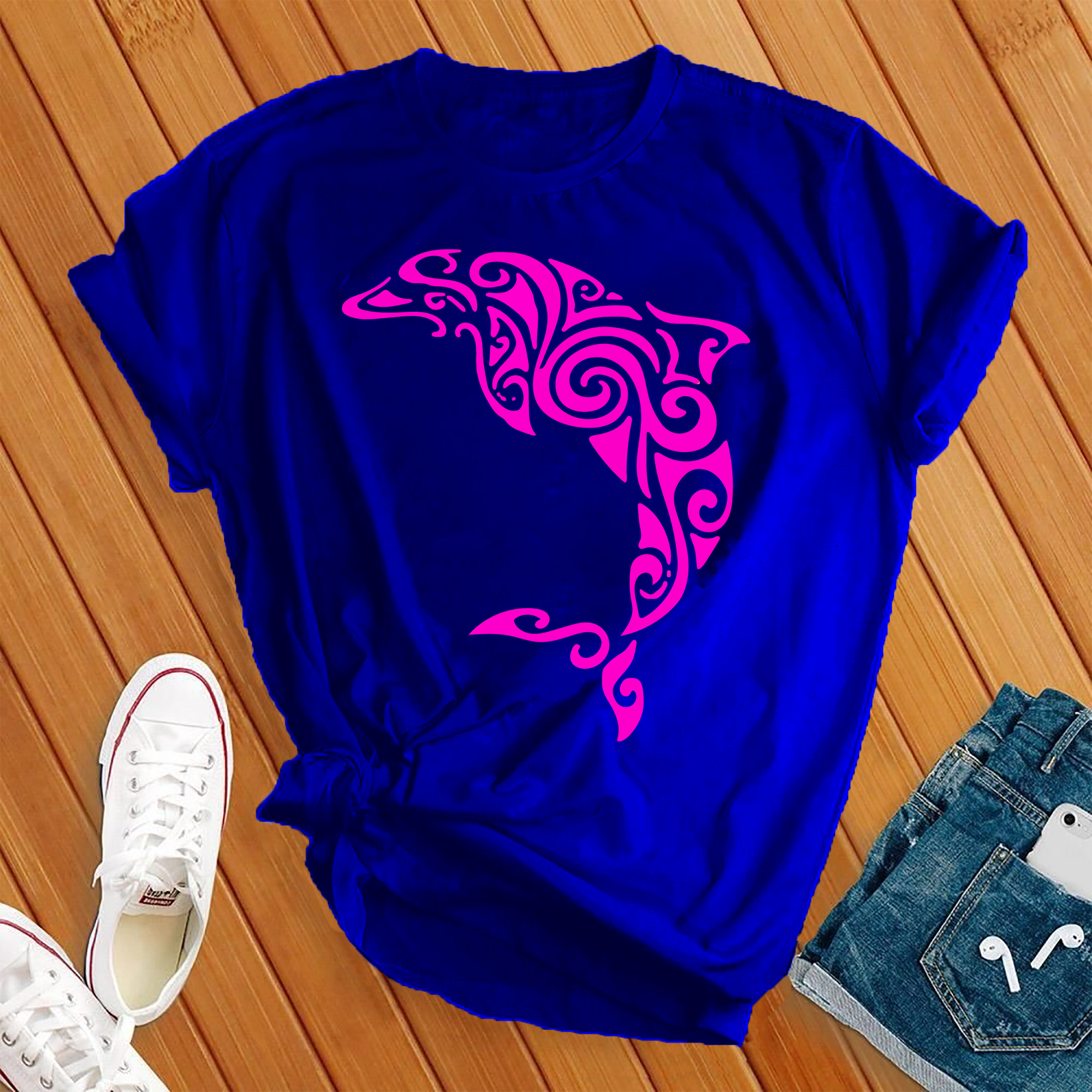 Neon Celestial Dolphin Tee