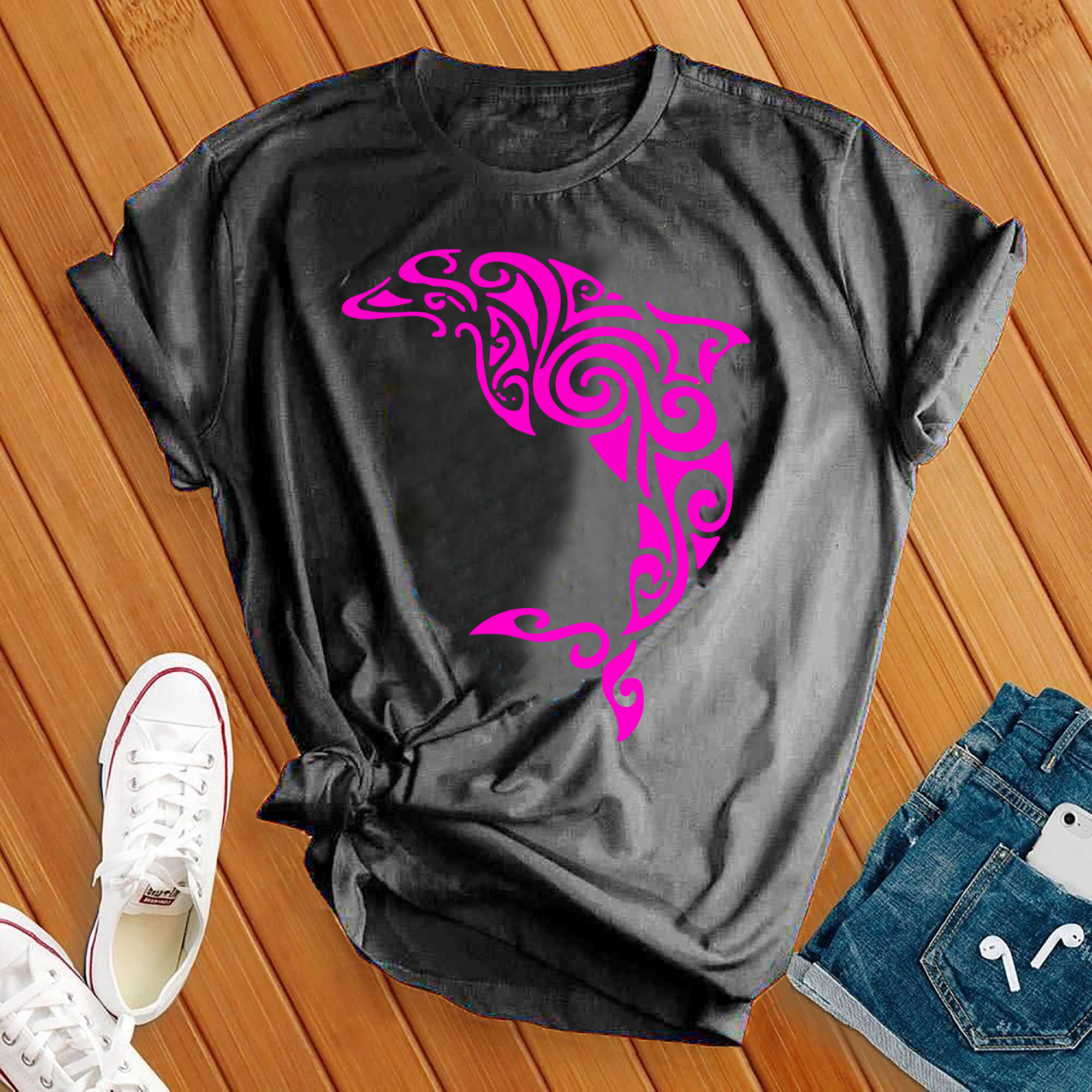 Neon Celestial Dolphin Tee