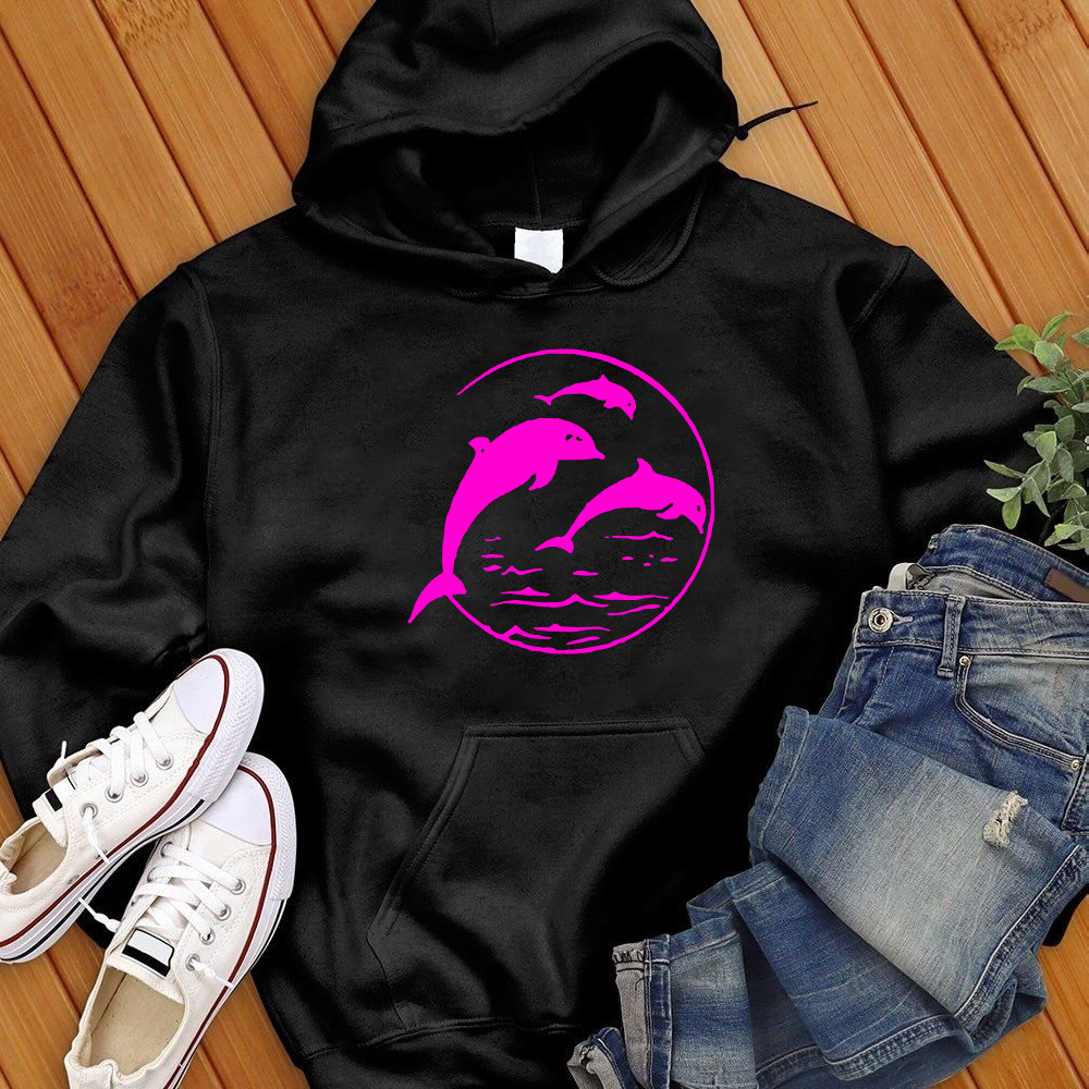 Neon Dolphins Hoodie