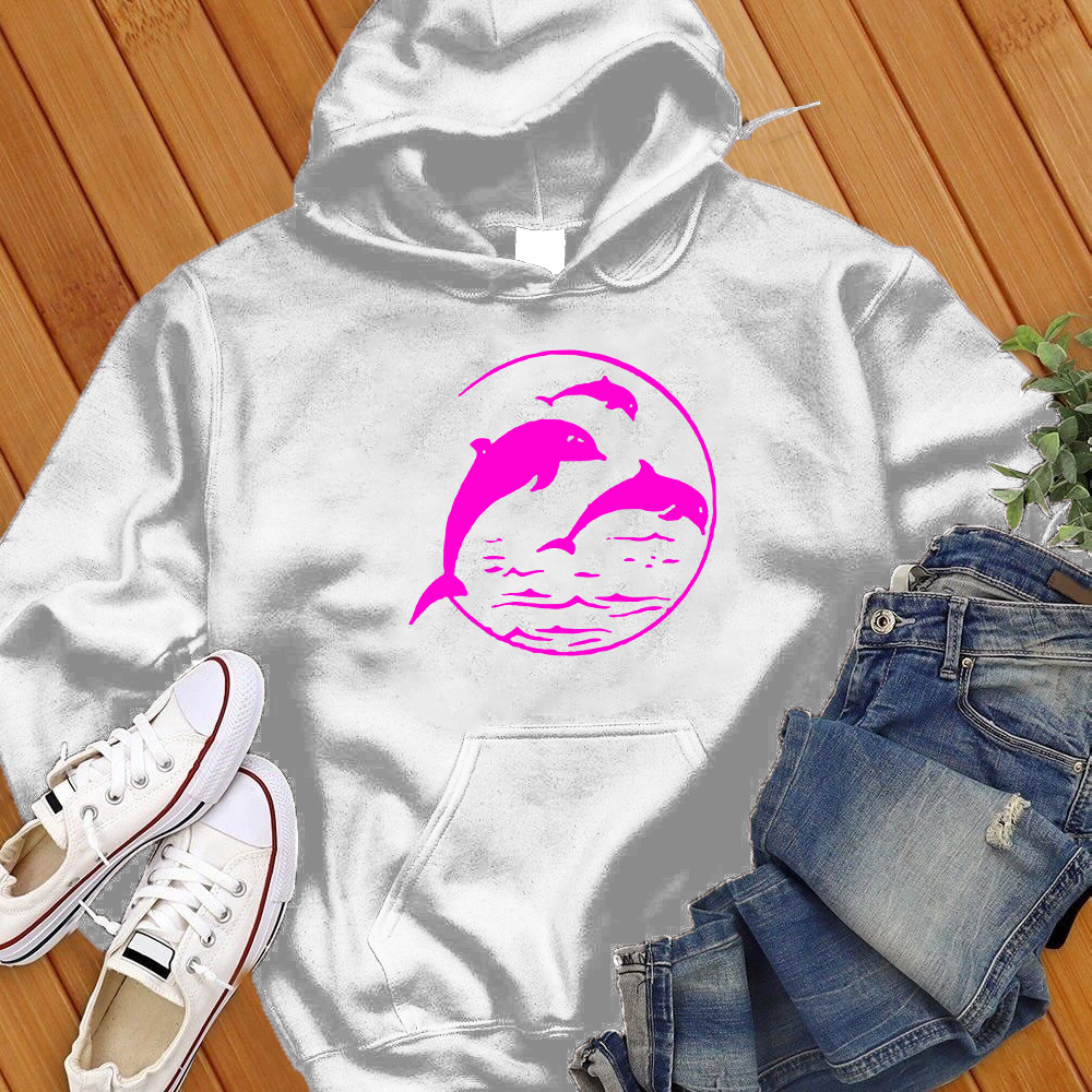 Neon Dolphins Hoodie