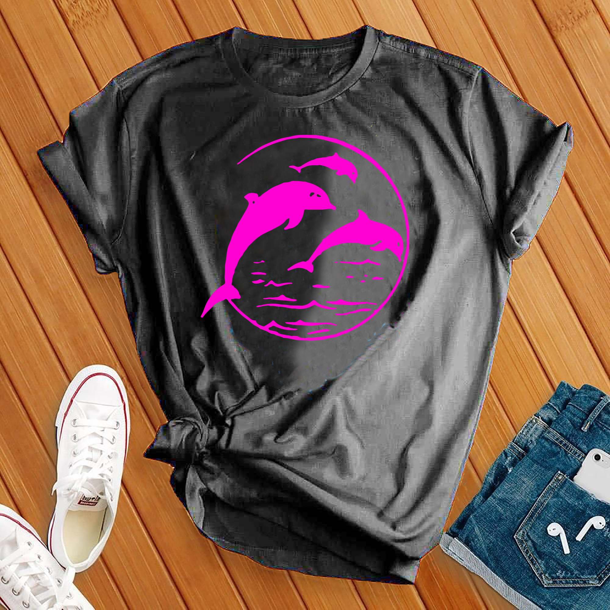 Neon Dolphins Tee