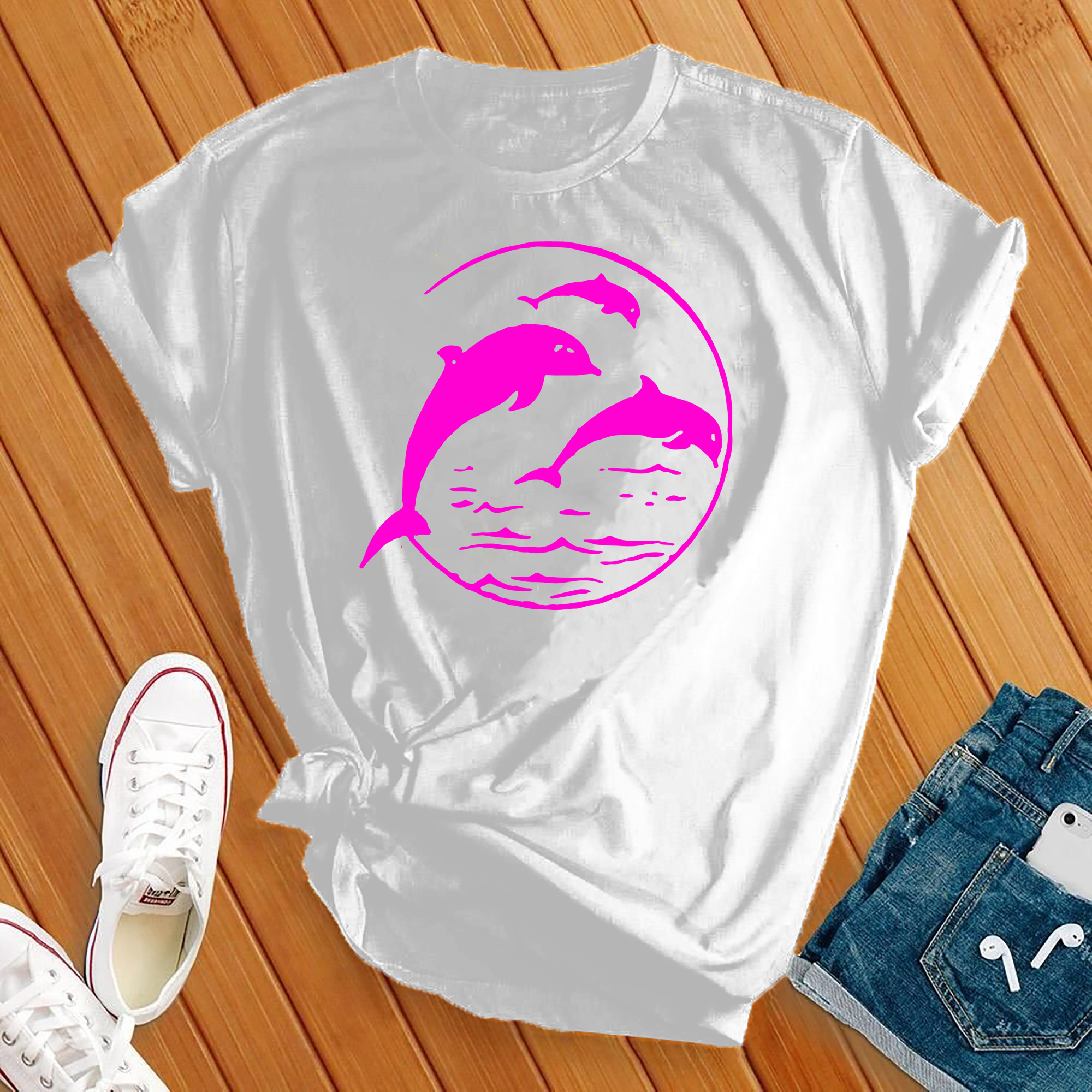 Neon Dolphins Tee