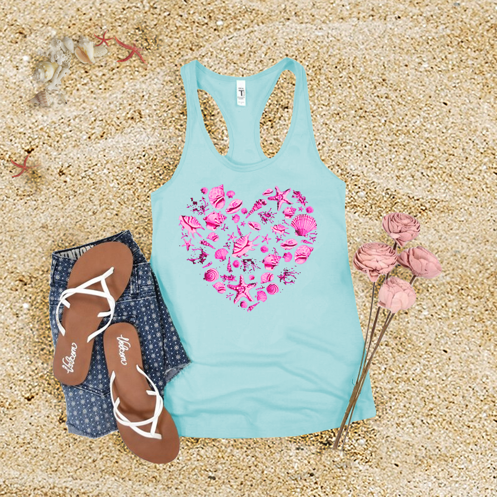 Neon Seashell Tank Top