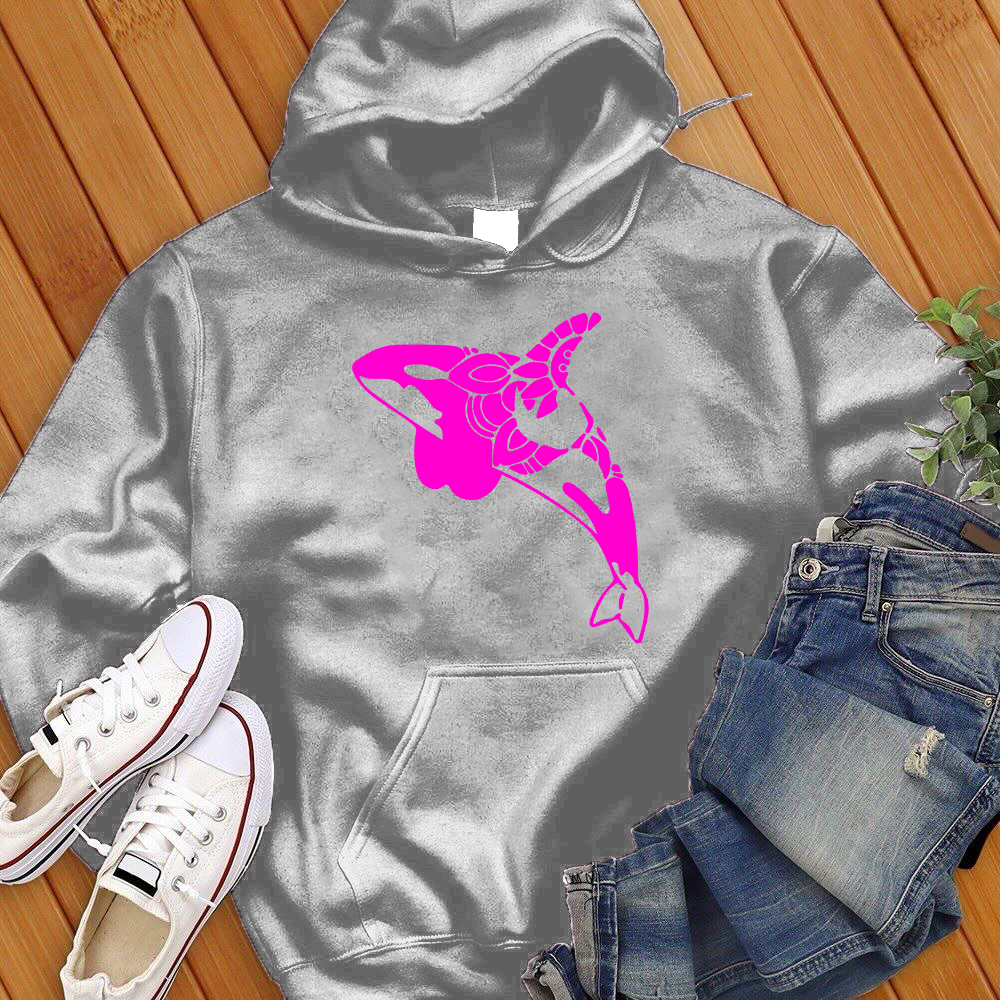 Neon Orca Mandala Hoodie