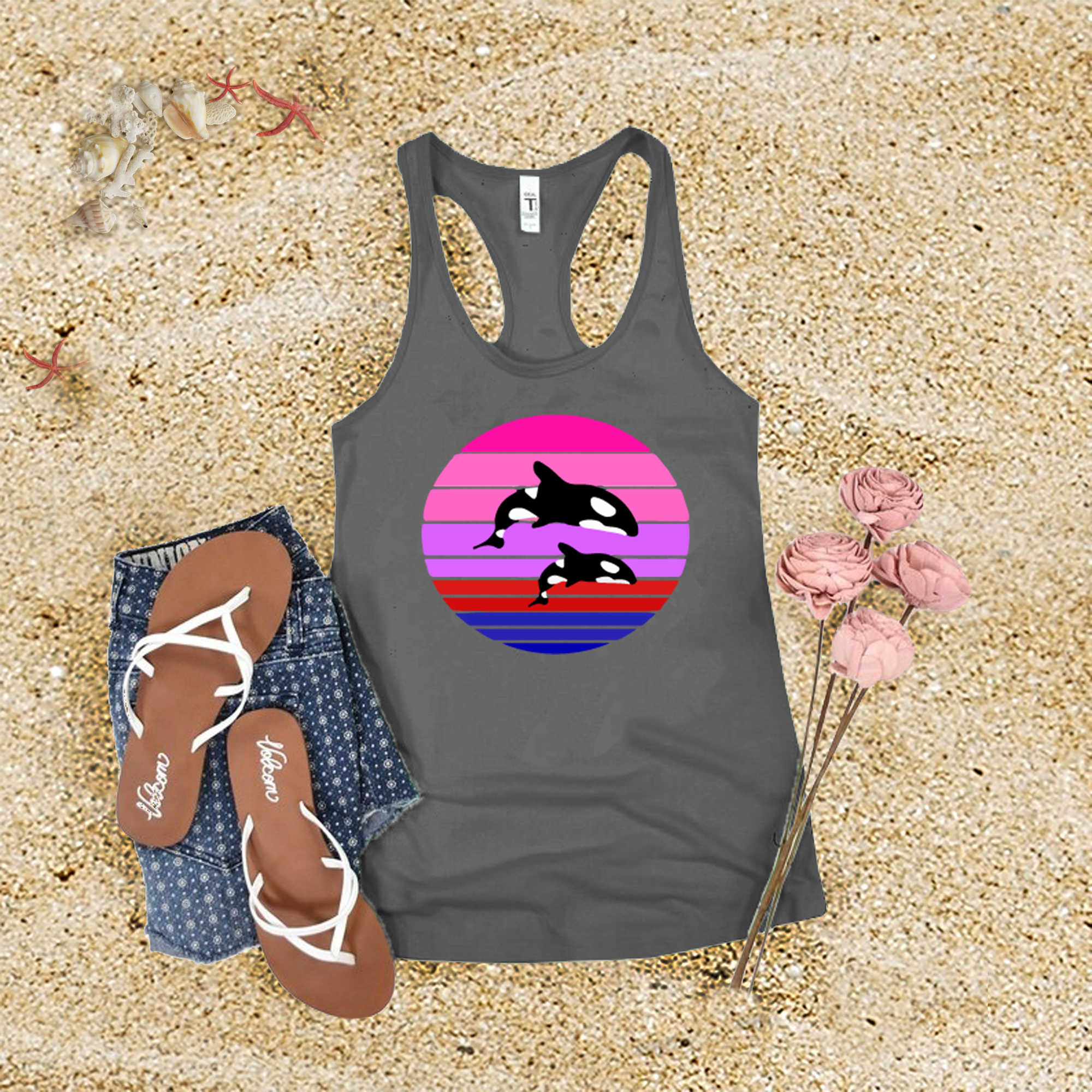 Orca Sunset Tank Top