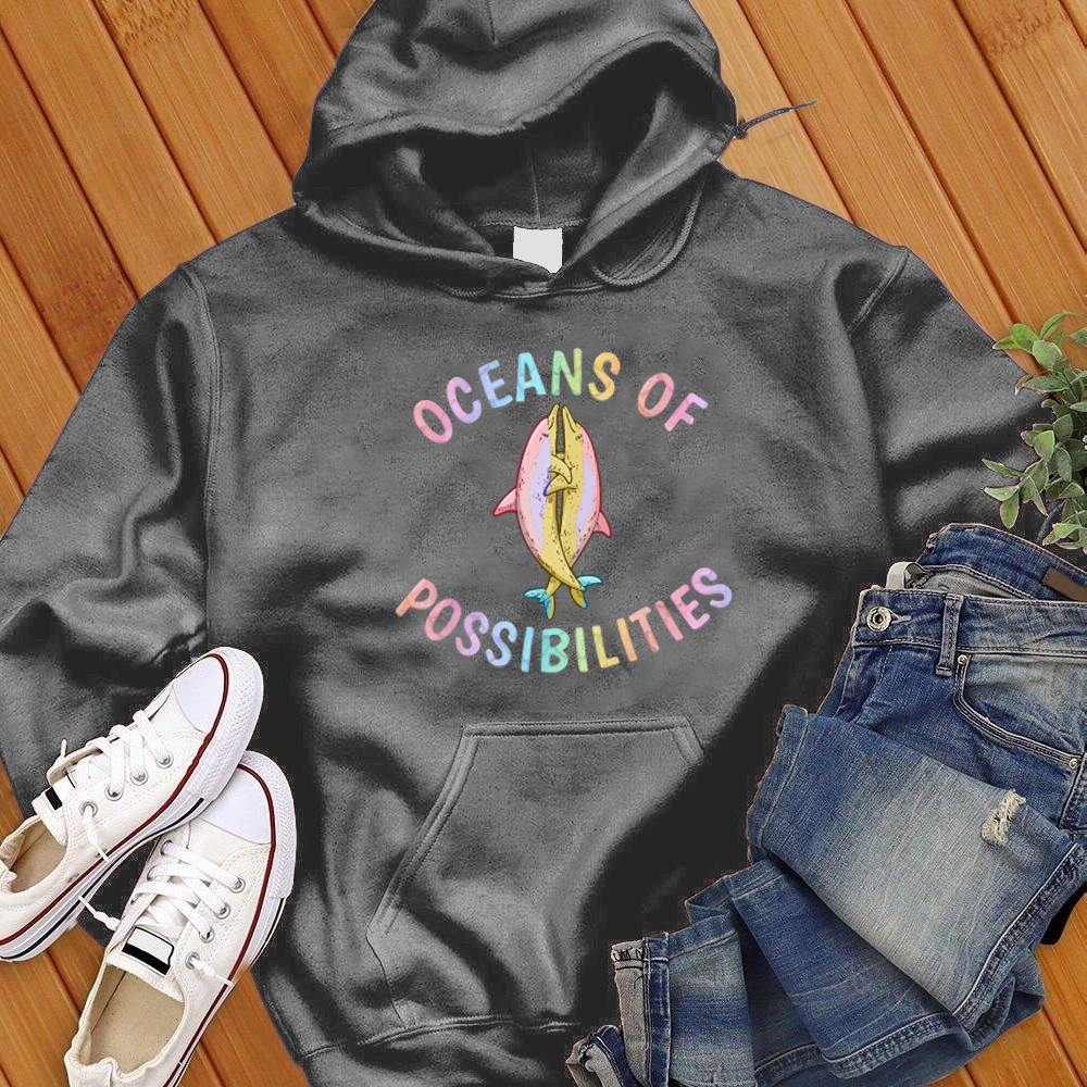 Oceans Of Possibility's Dolphins Hugging Hoodie