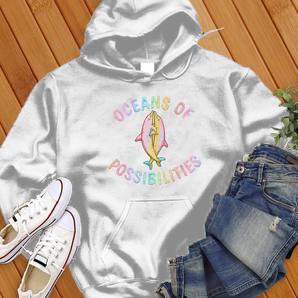 Oceans Of Possibility's Dolphins Hugging Hoodie