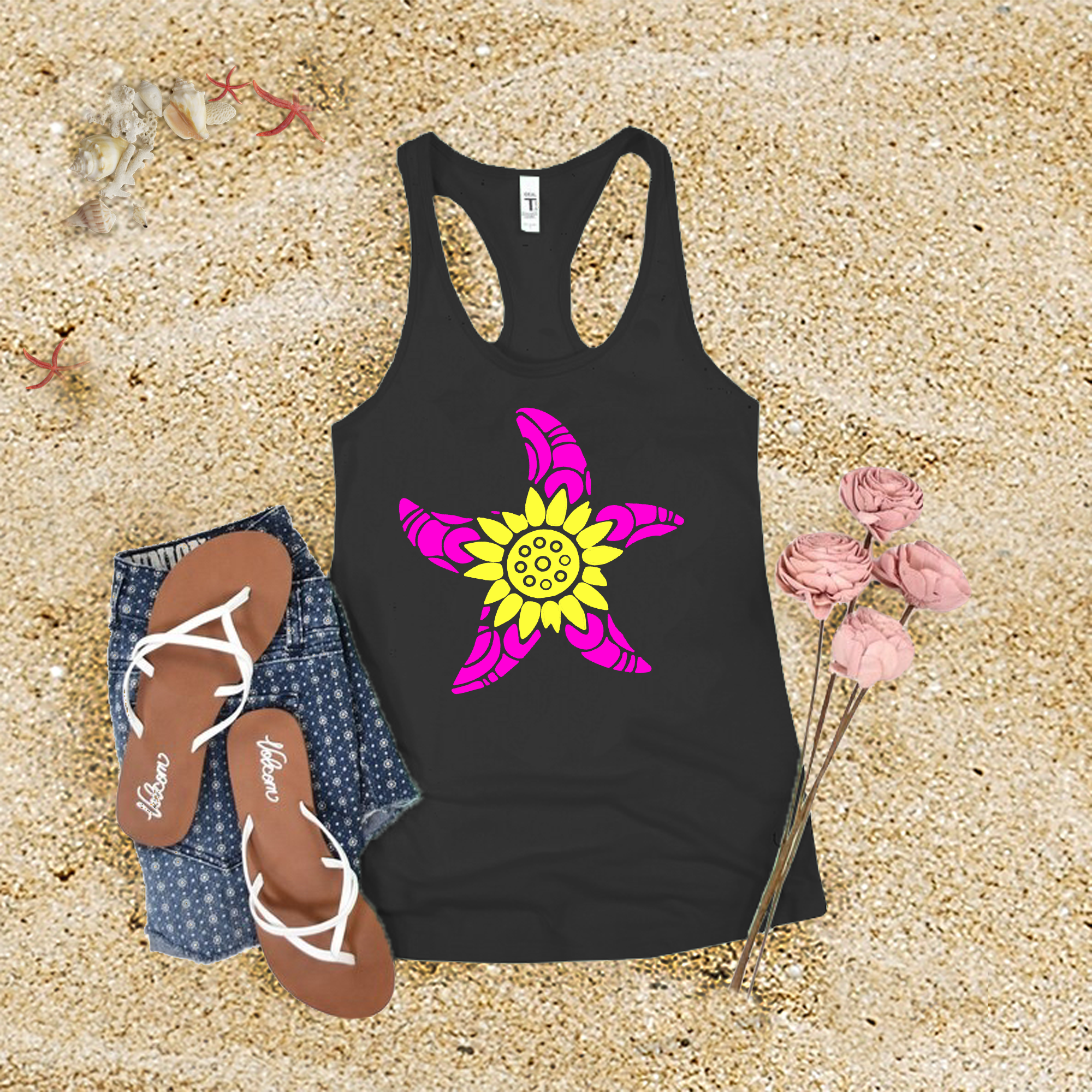 Starfish Flower Tank Top