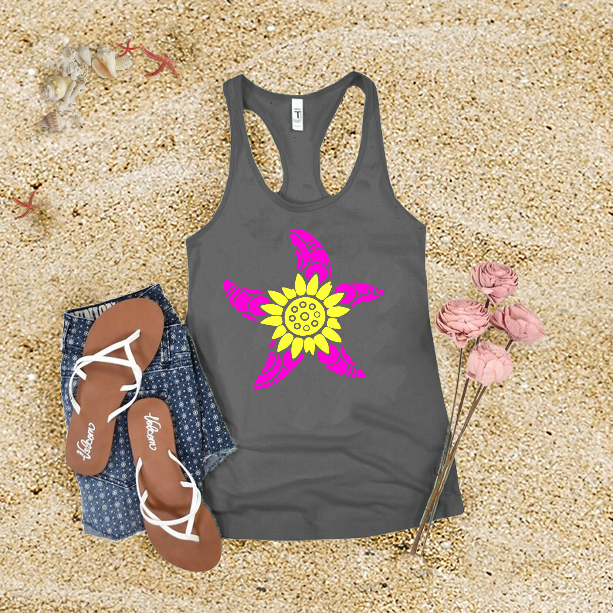 Starfish Flower Tank Top