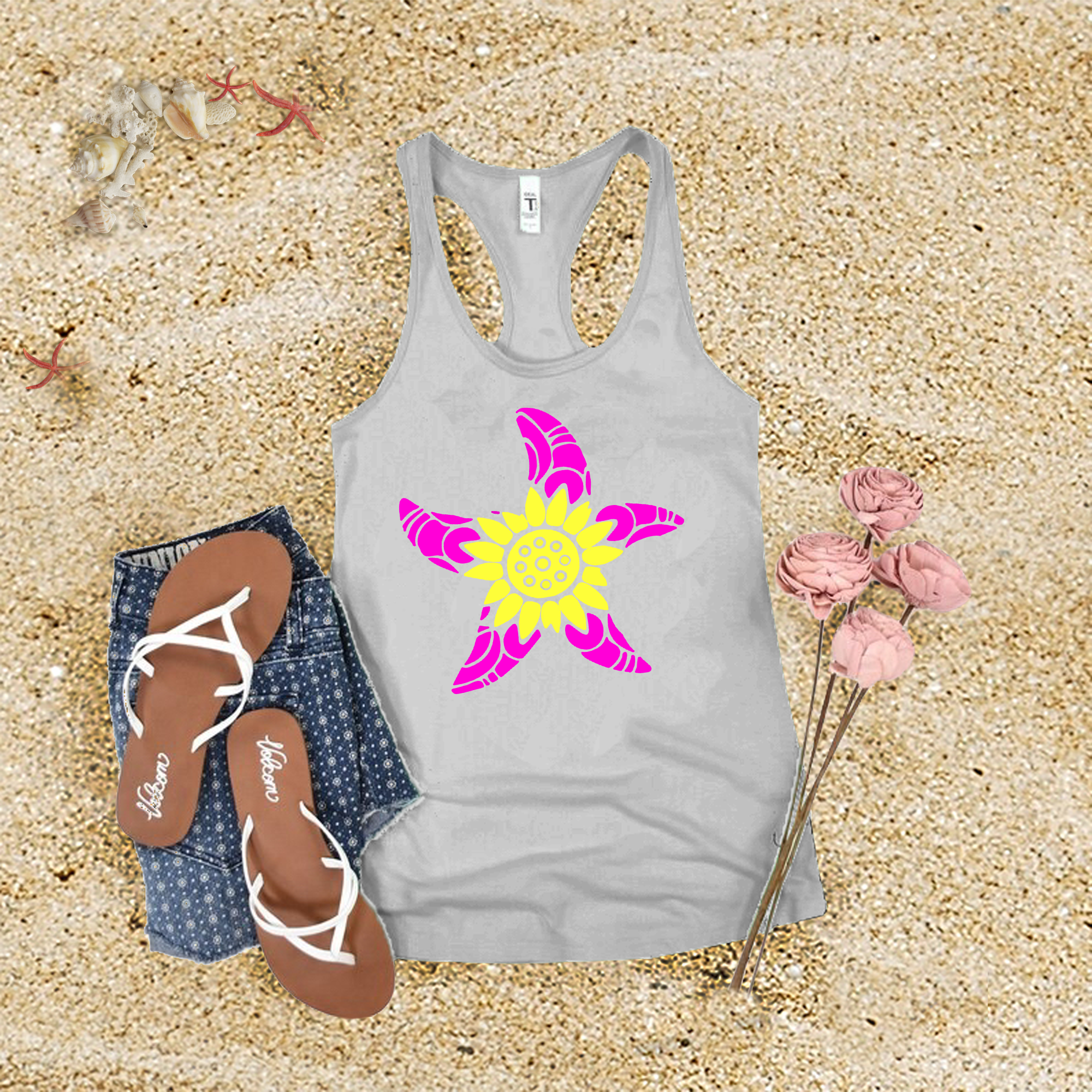 Starfish Flower Tank Top