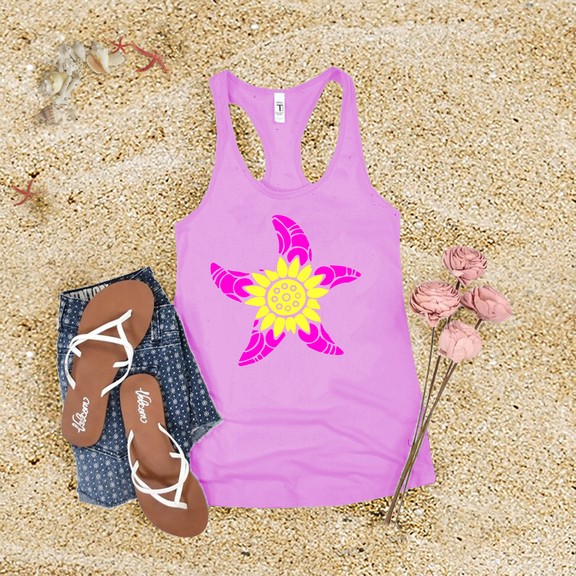 Starfish Flower Tank Top