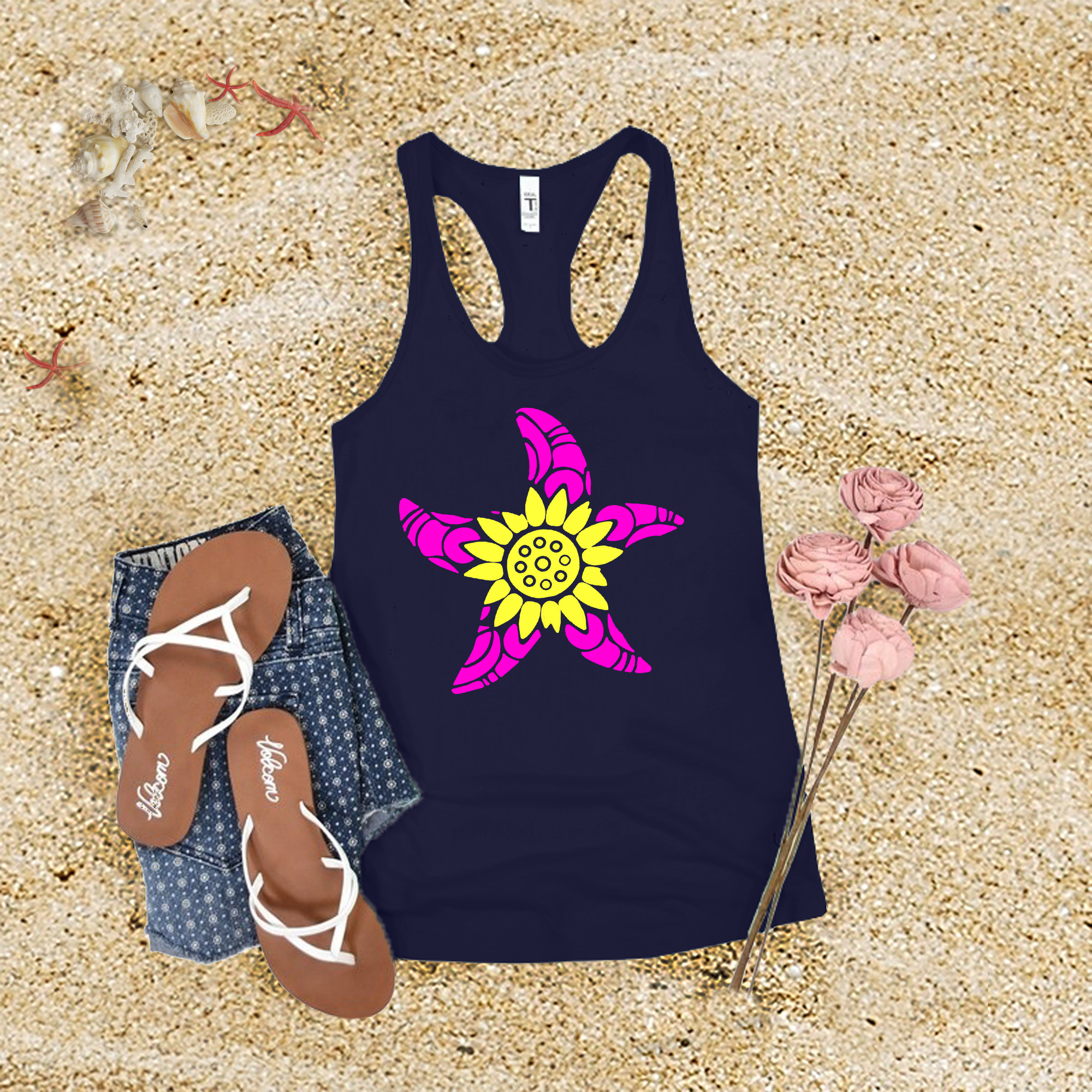 Starfish Flower Tank Top