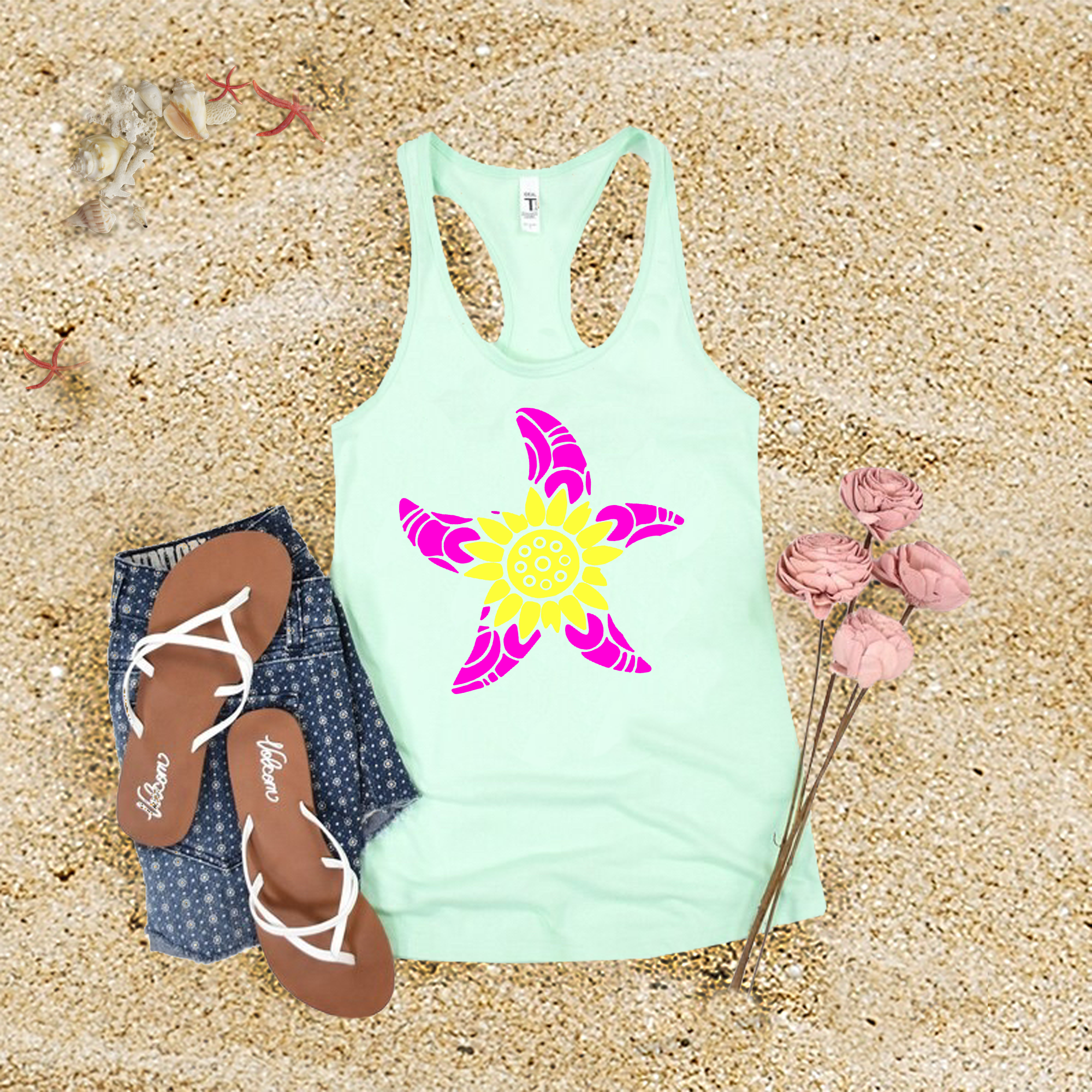 Starfish Flower Tank Top