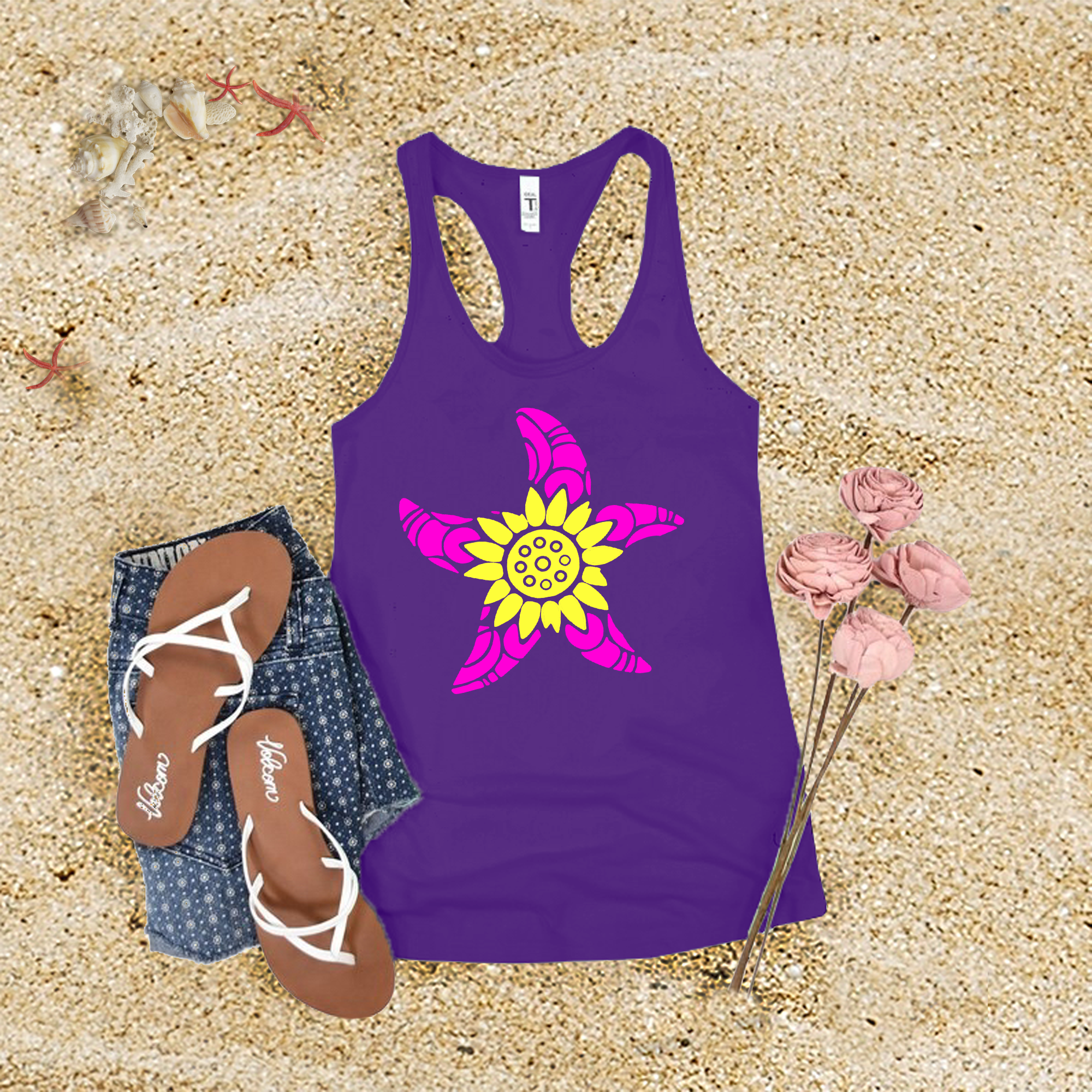 Starfish Flower Tank Top