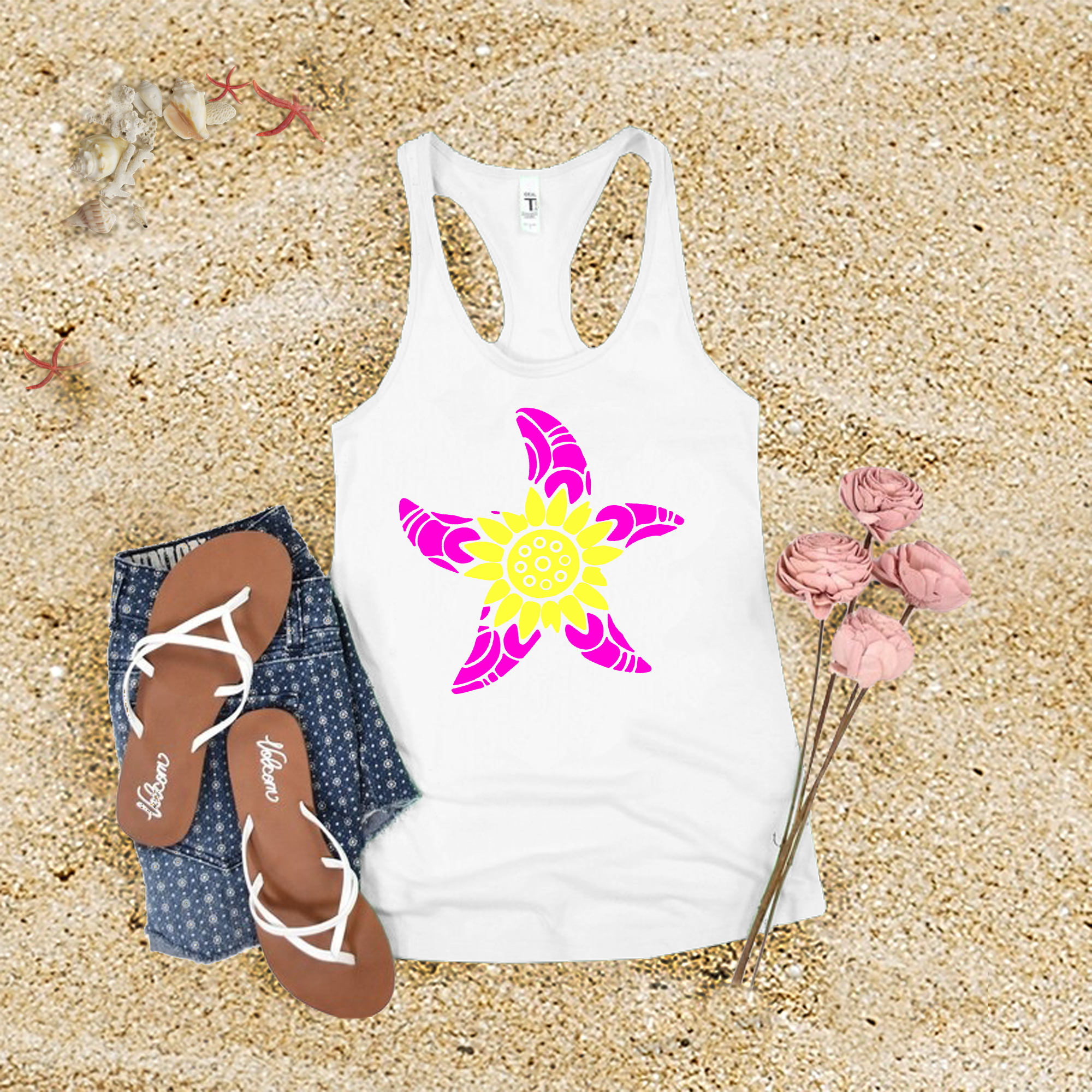 Starfish Flower Tank Top