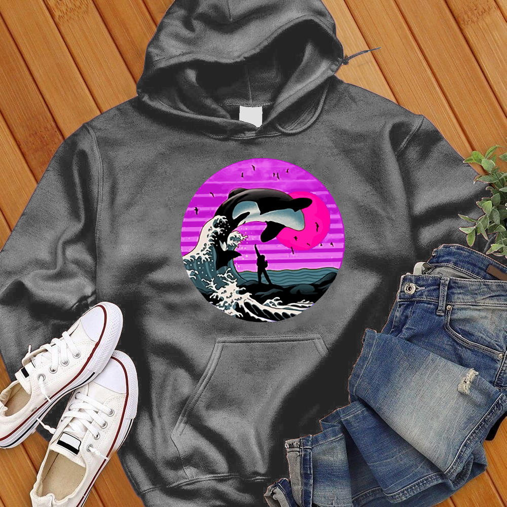 Orca Wave Sunset Hoodie