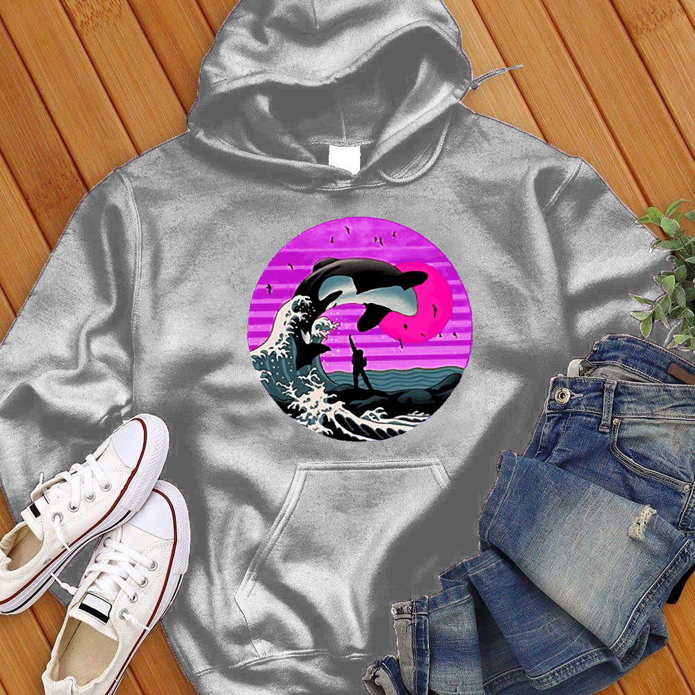 Orca Wave Sunset Hoodie