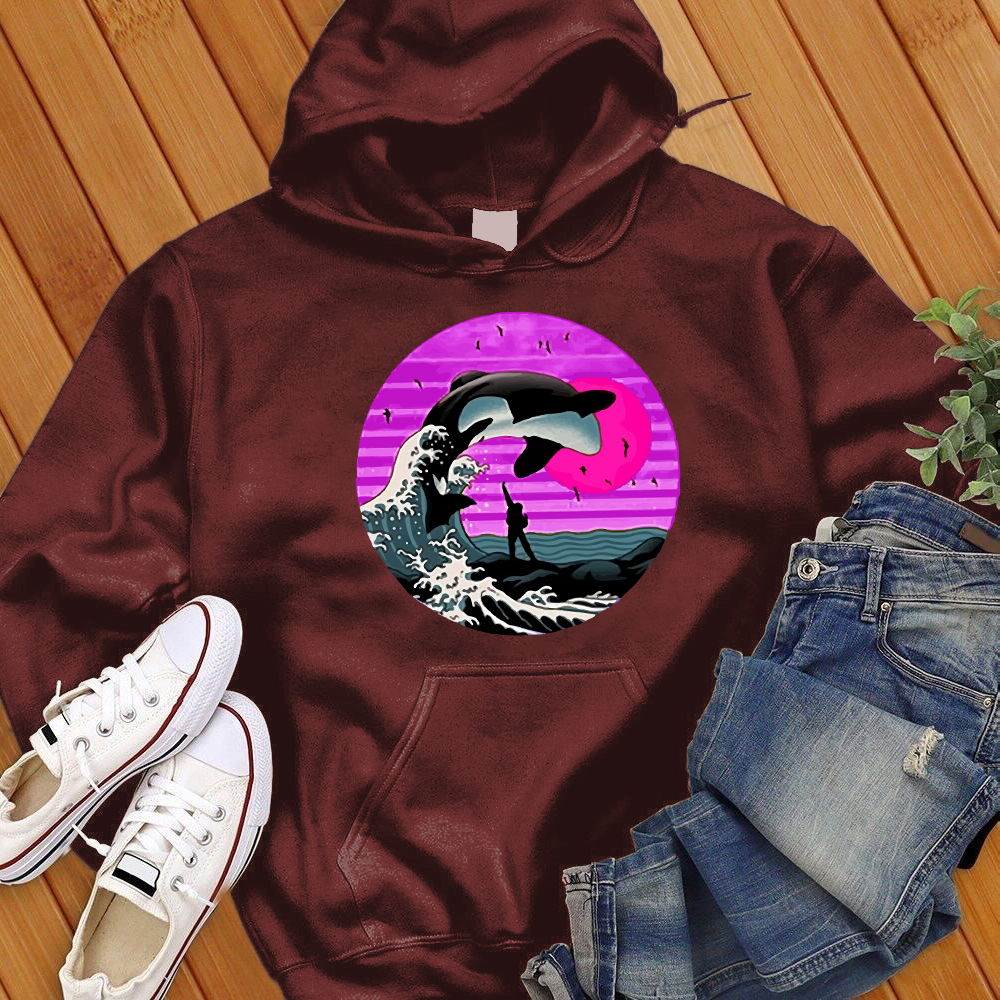 Orca Wave Sunset Hoodie