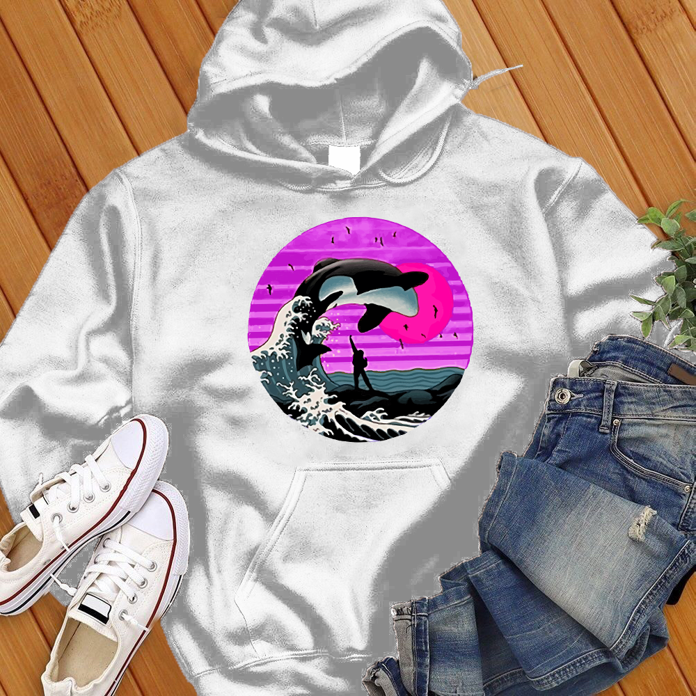 Orca Wave Sunset Hoodie