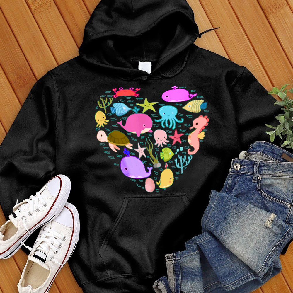 Sea Animal Heart Hoodie