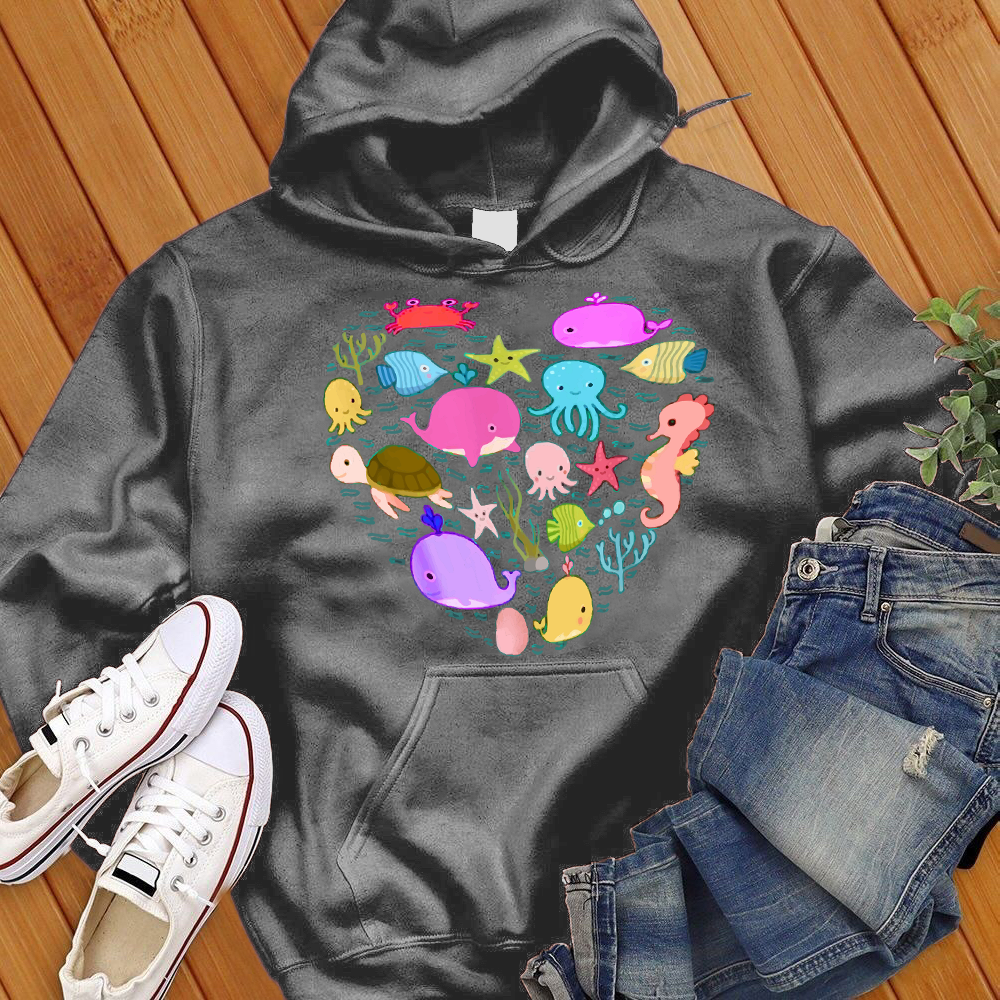 Sea Animal Heart Hoodie