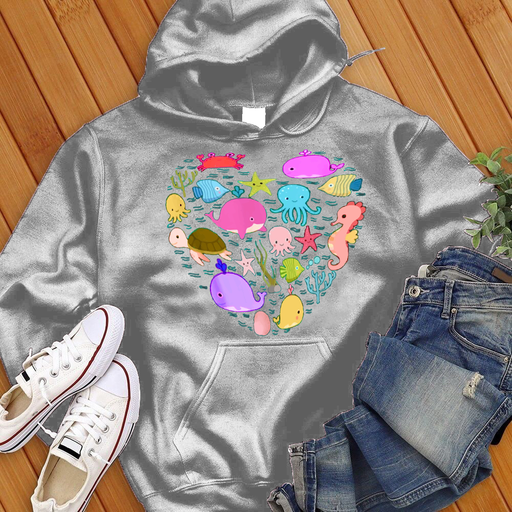 Sea Animal Heart Hoodie