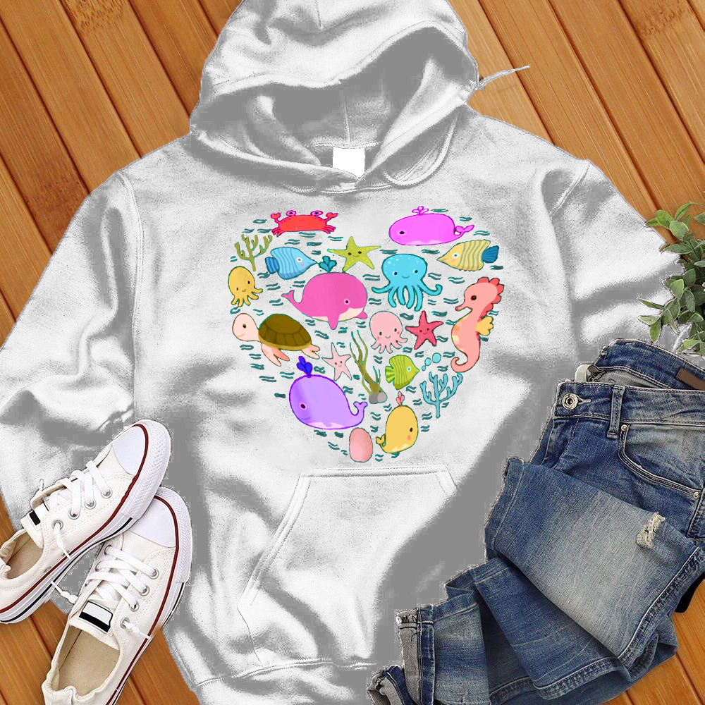 Sea Animal Heart Hoodie