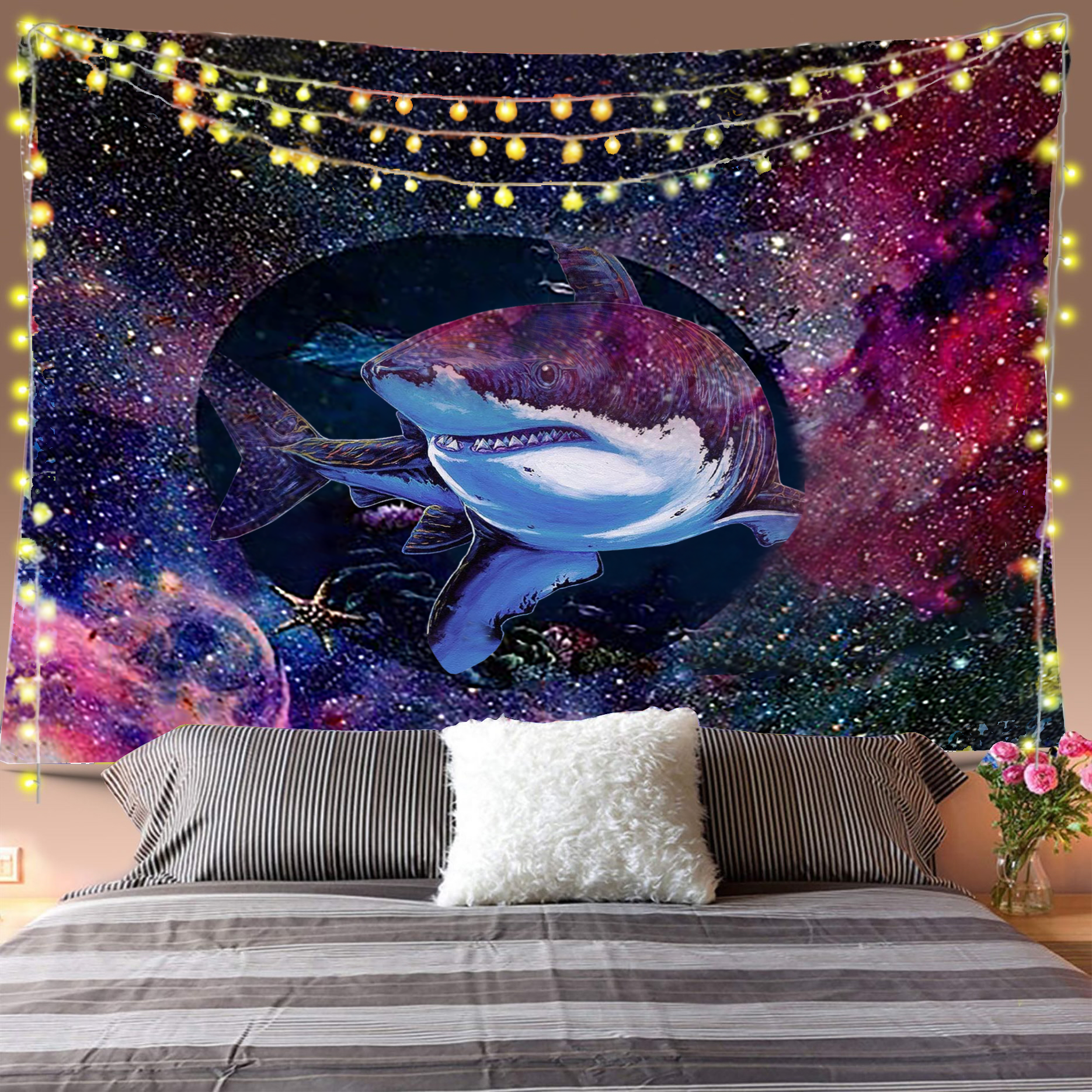 Space Shark Tapestry