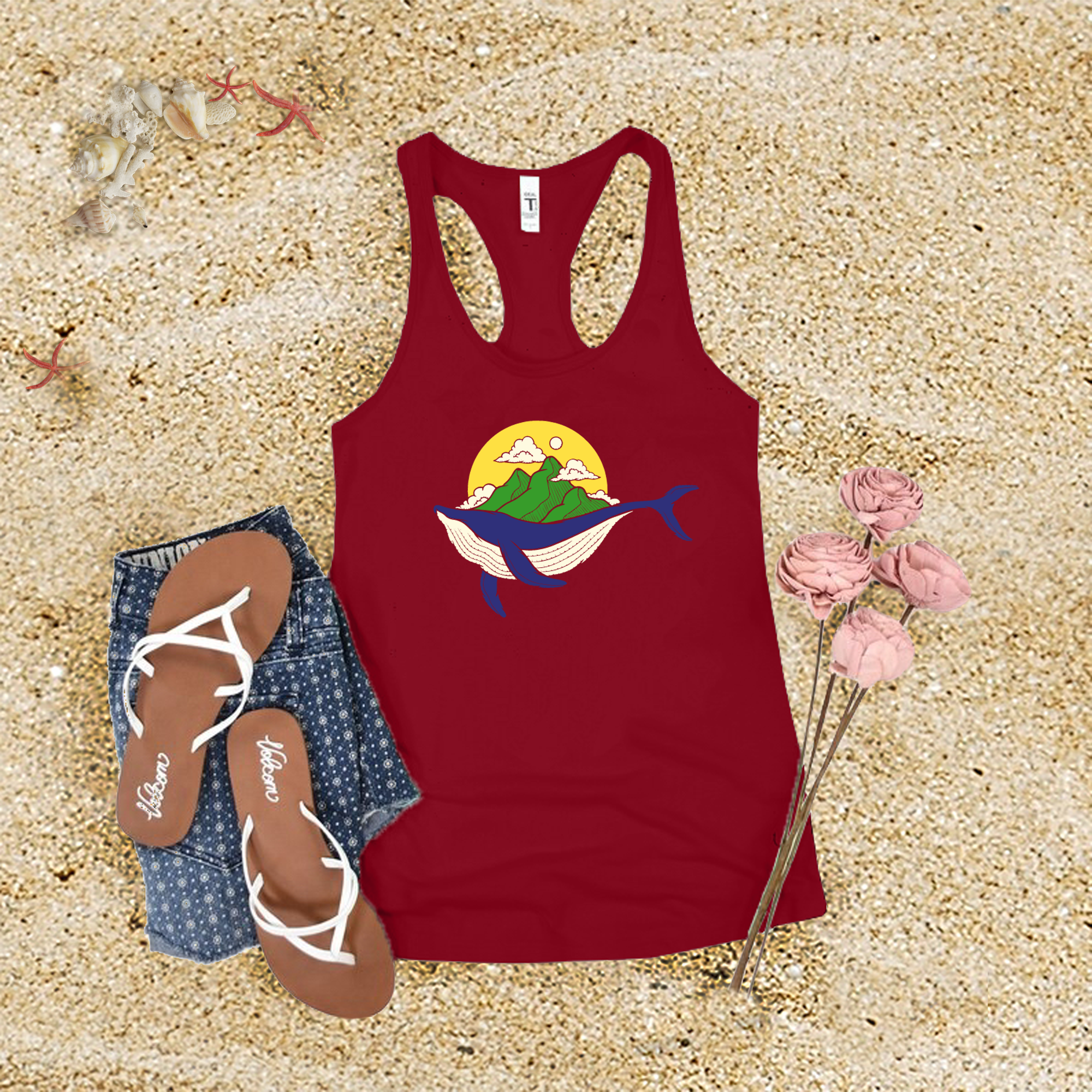 Whale Mountains Tank Top