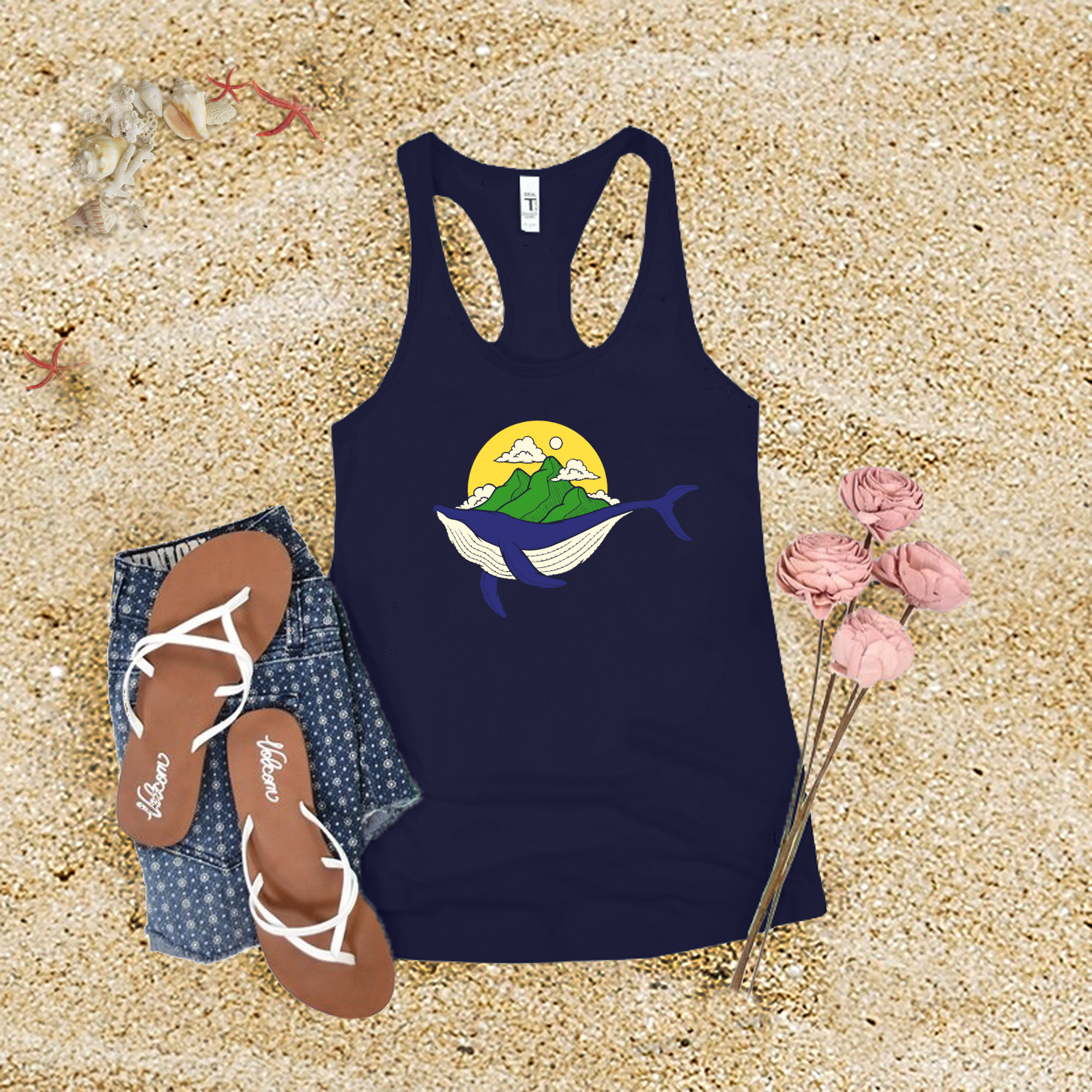 Whale Mountains Tank Top