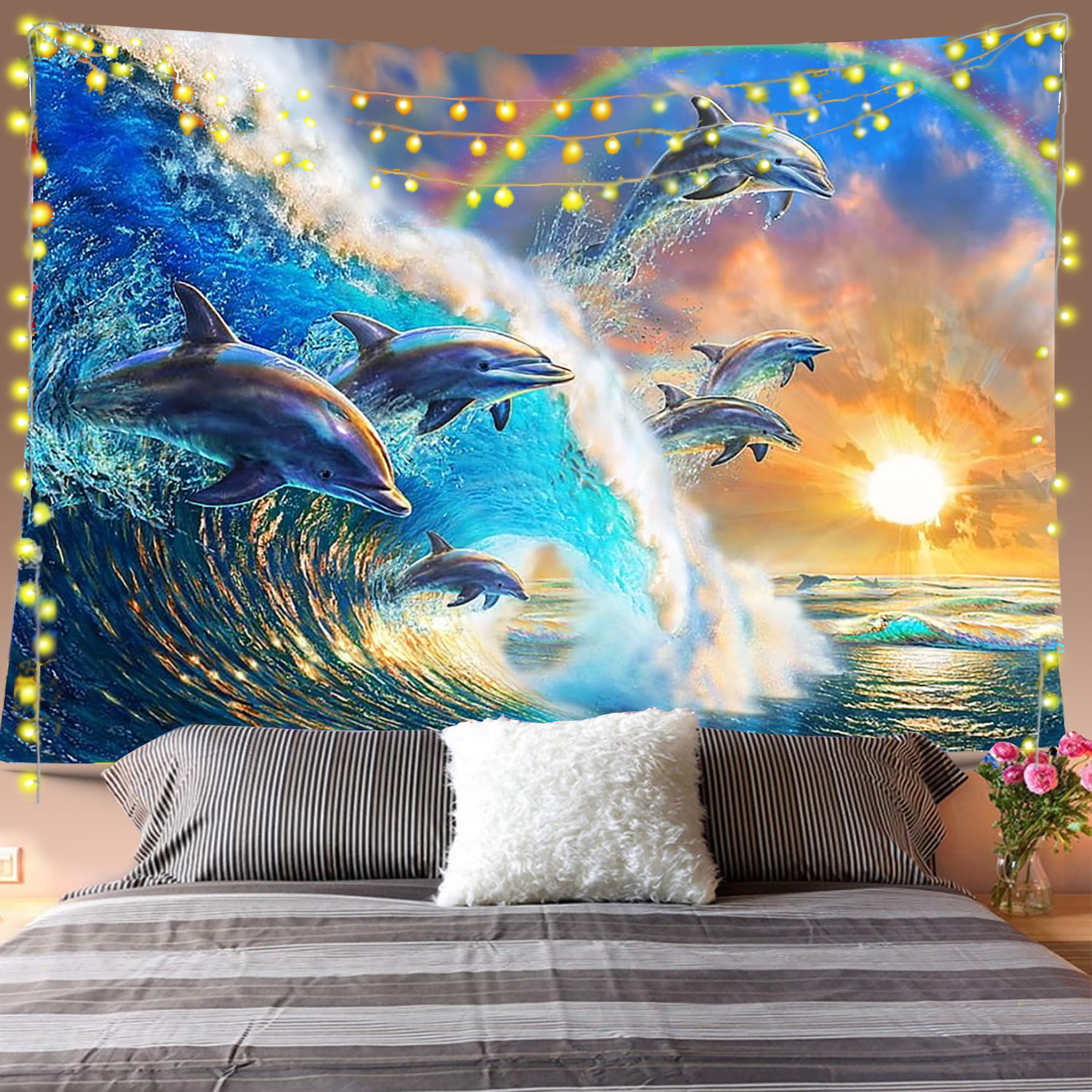 Dolphin Waves Tapestry