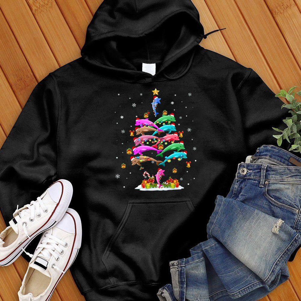 Dolphin Christmas Tree Hoodie