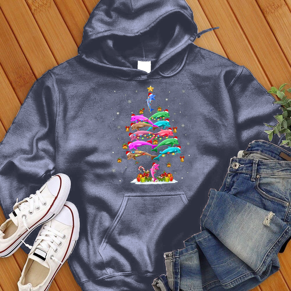 Dolphin Christmas Tree Hoodie