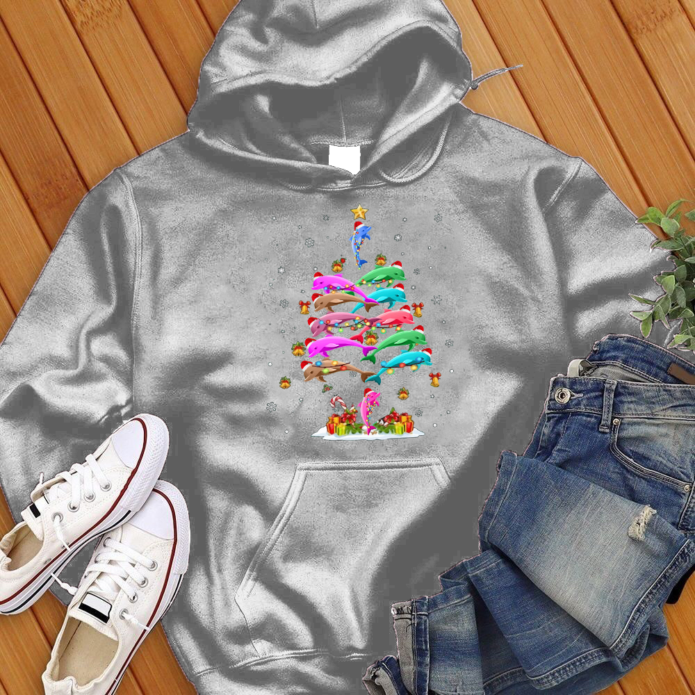 Dolphin Christmas Tree Hoodie