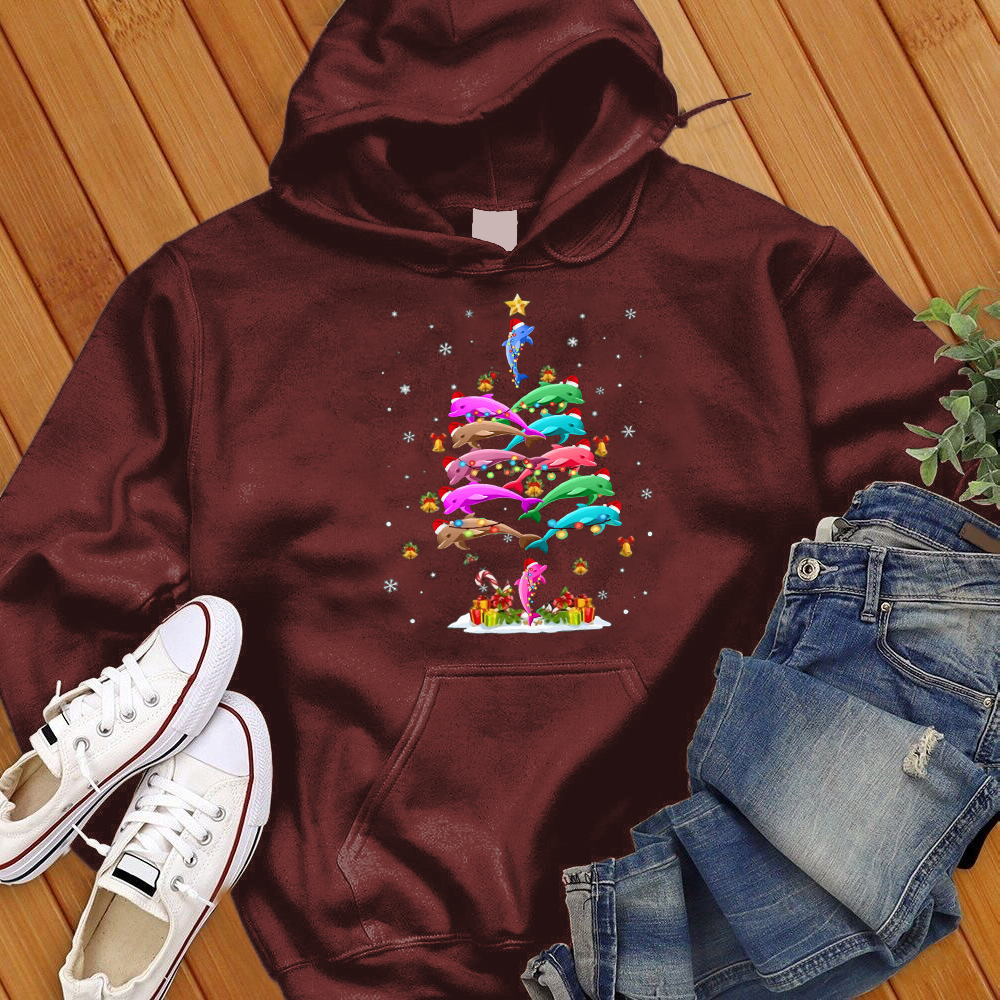 Dolphin Christmas Tree Hoodie