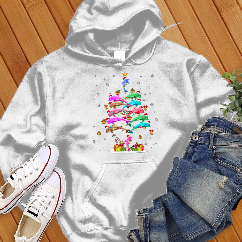 Dolphin Christmas Tree Hoodie