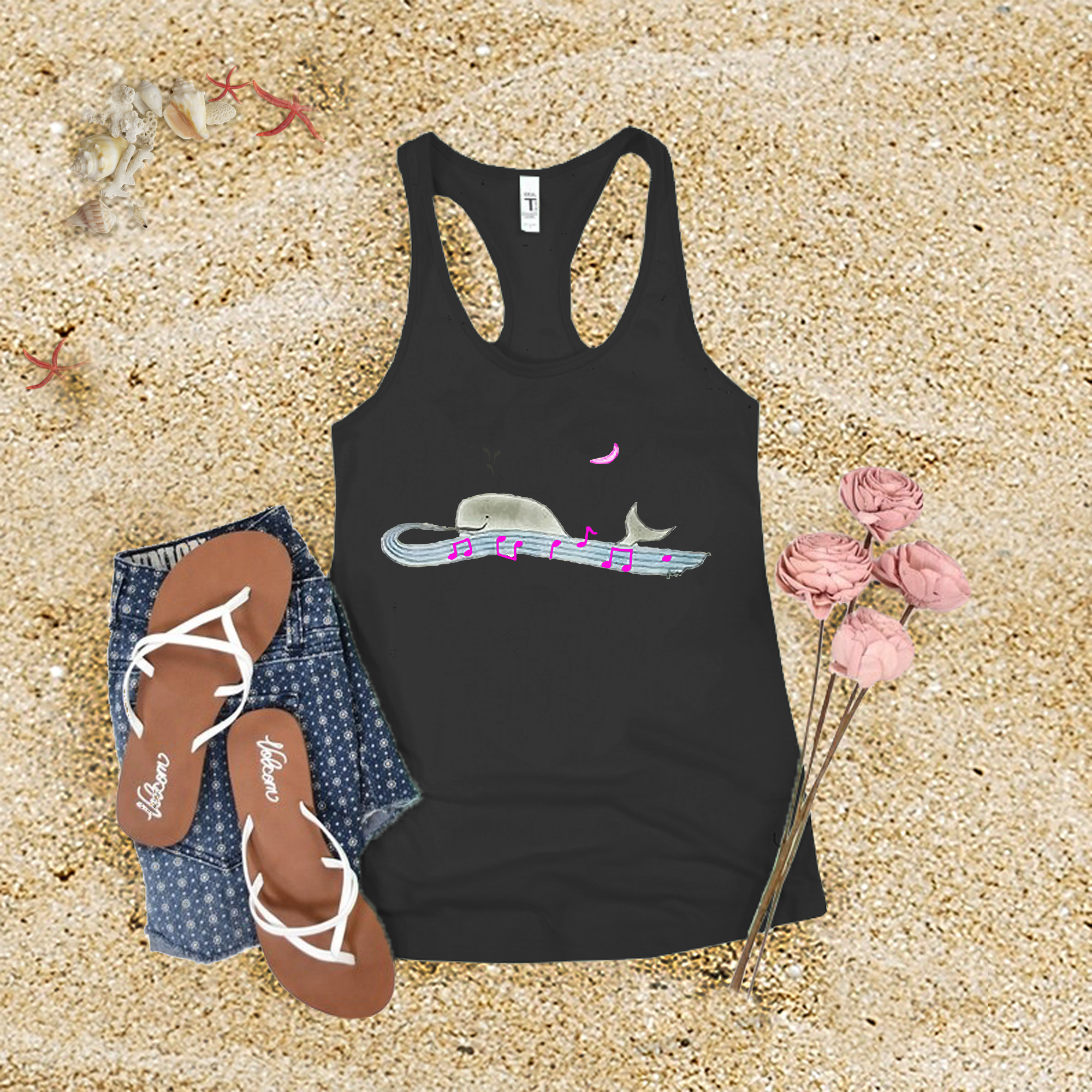 Whale Notes Tank Top