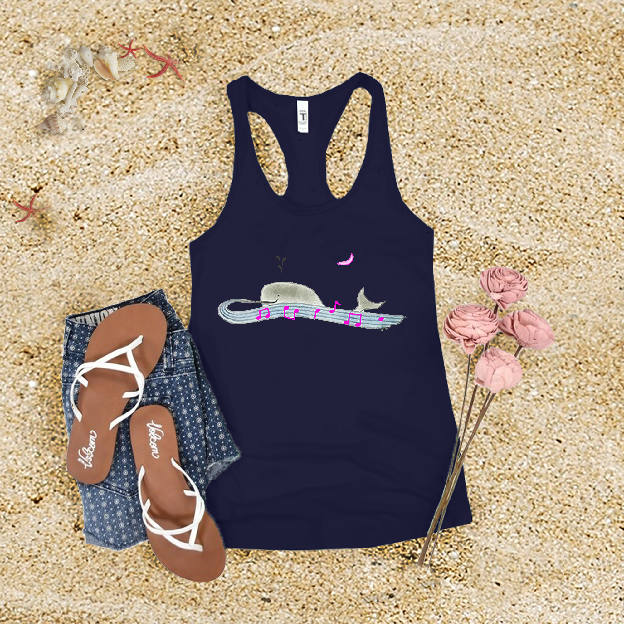 Whale Notes Tank Top