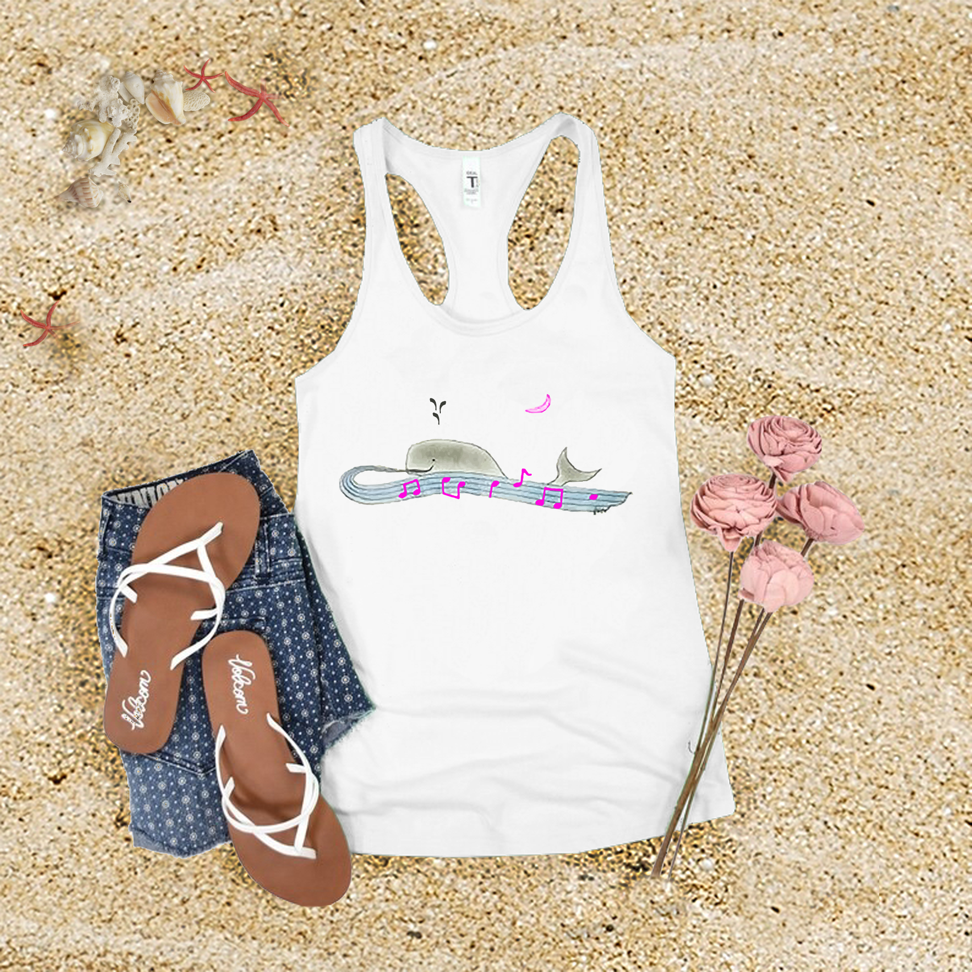 Whale Notes Tank Top