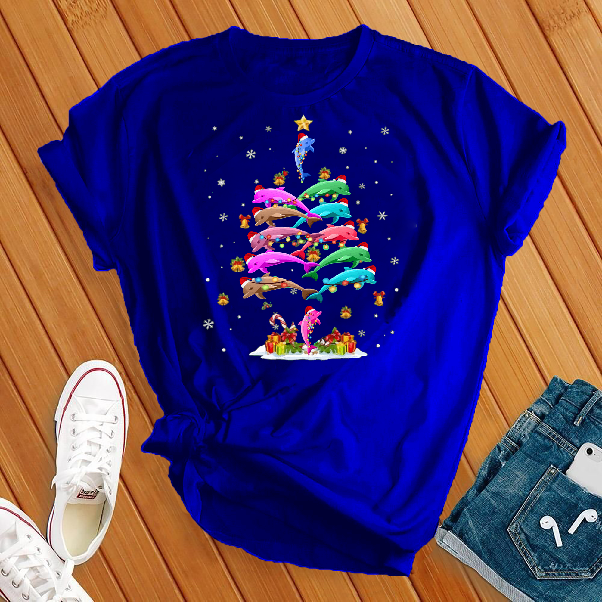 Dolphin Christmas Tree Tee