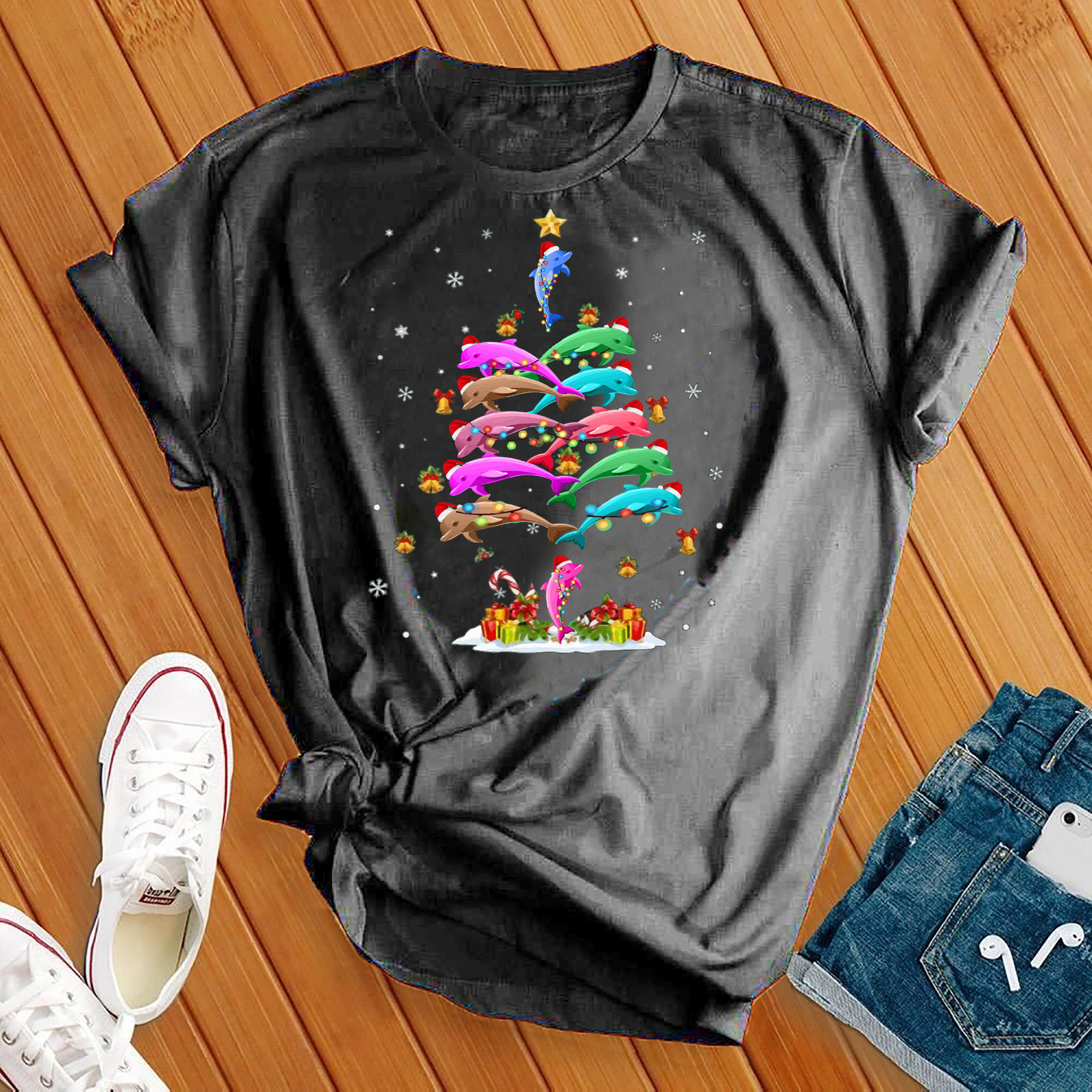 Dolphin Christmas Tree Tee