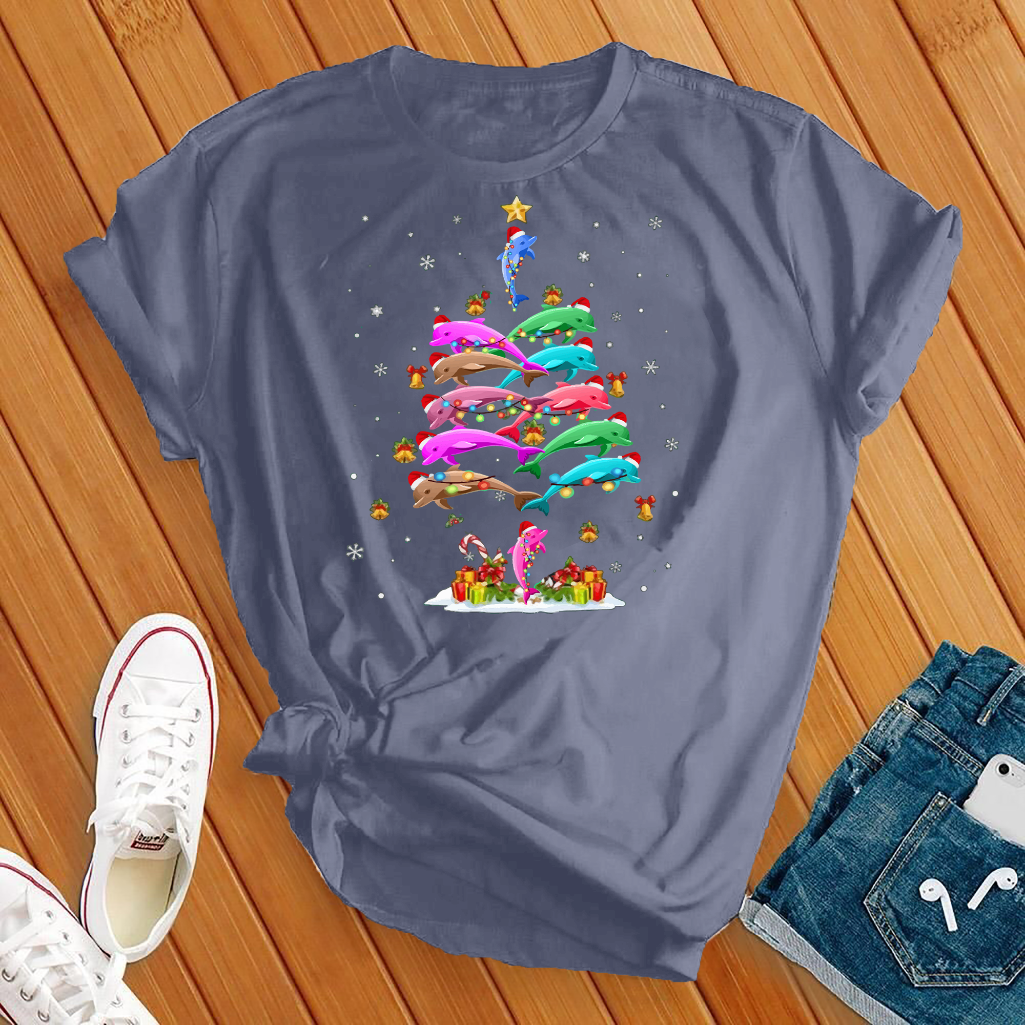 Dolphin Christmas Tree Tee