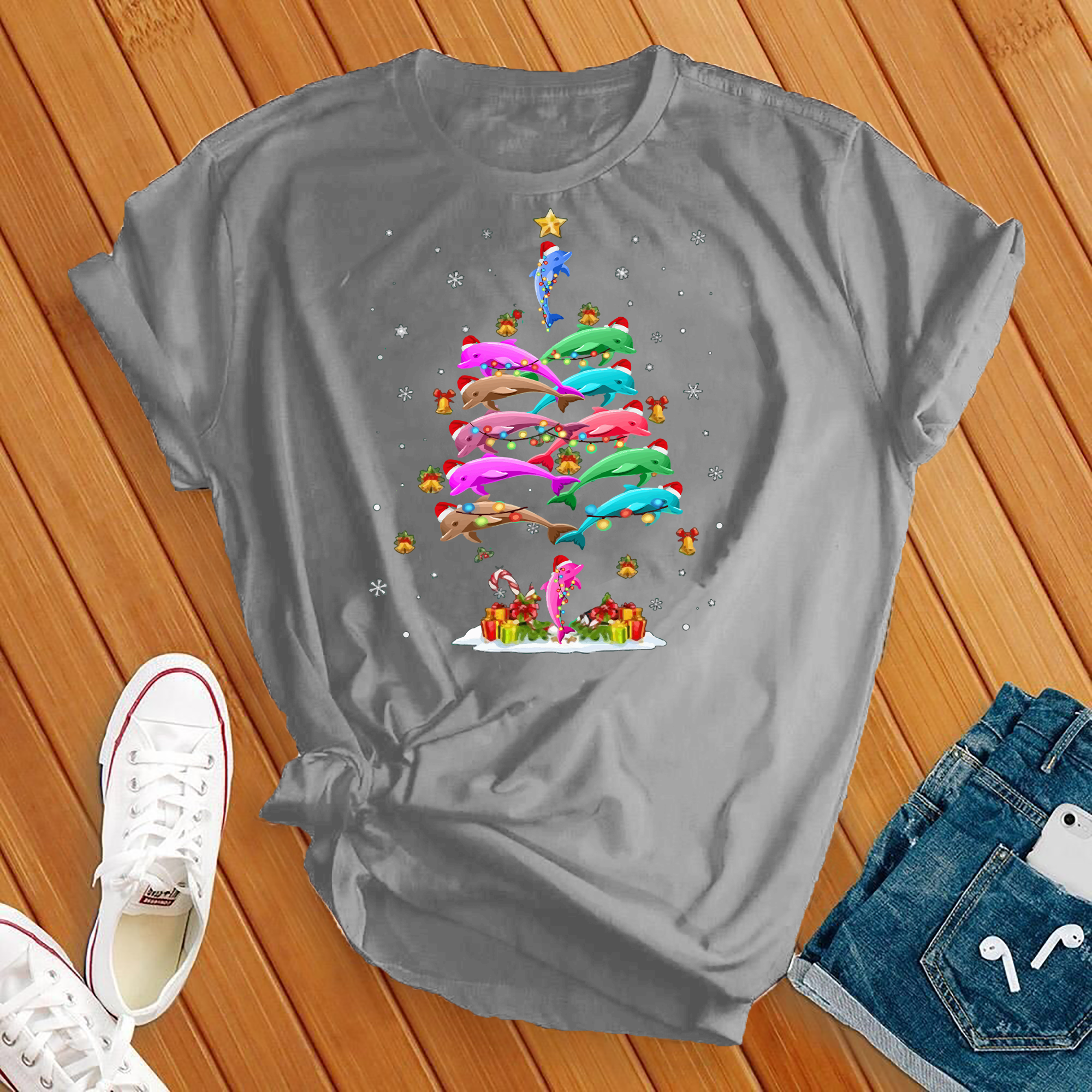 Dolphin Christmas Tree Tee