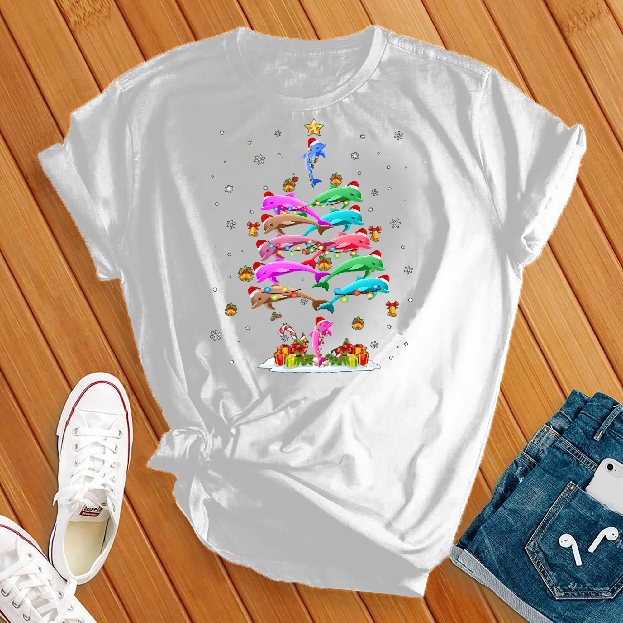 Dolphin Christmas Tree Tee