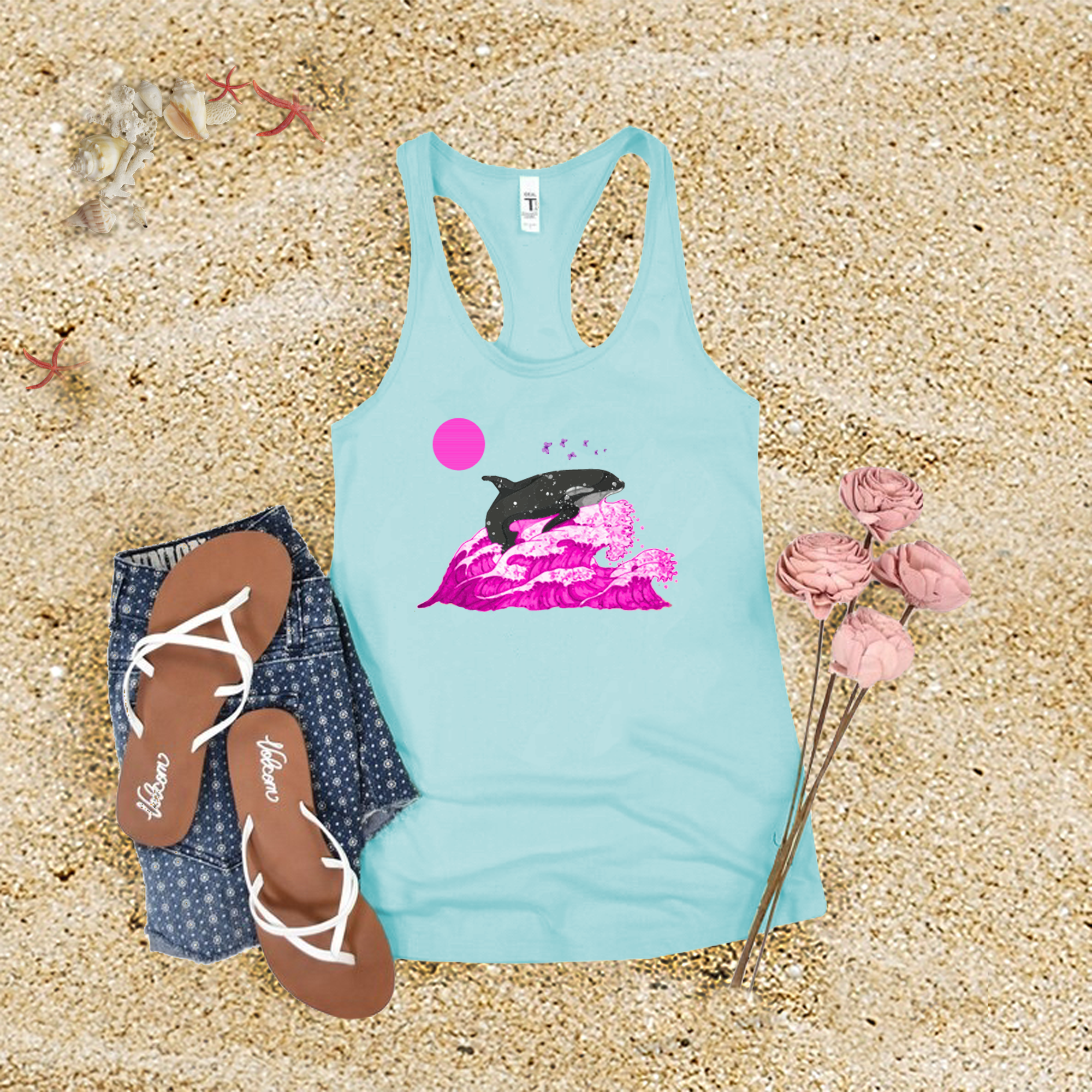 Butterfly Orca Wave Tank Top