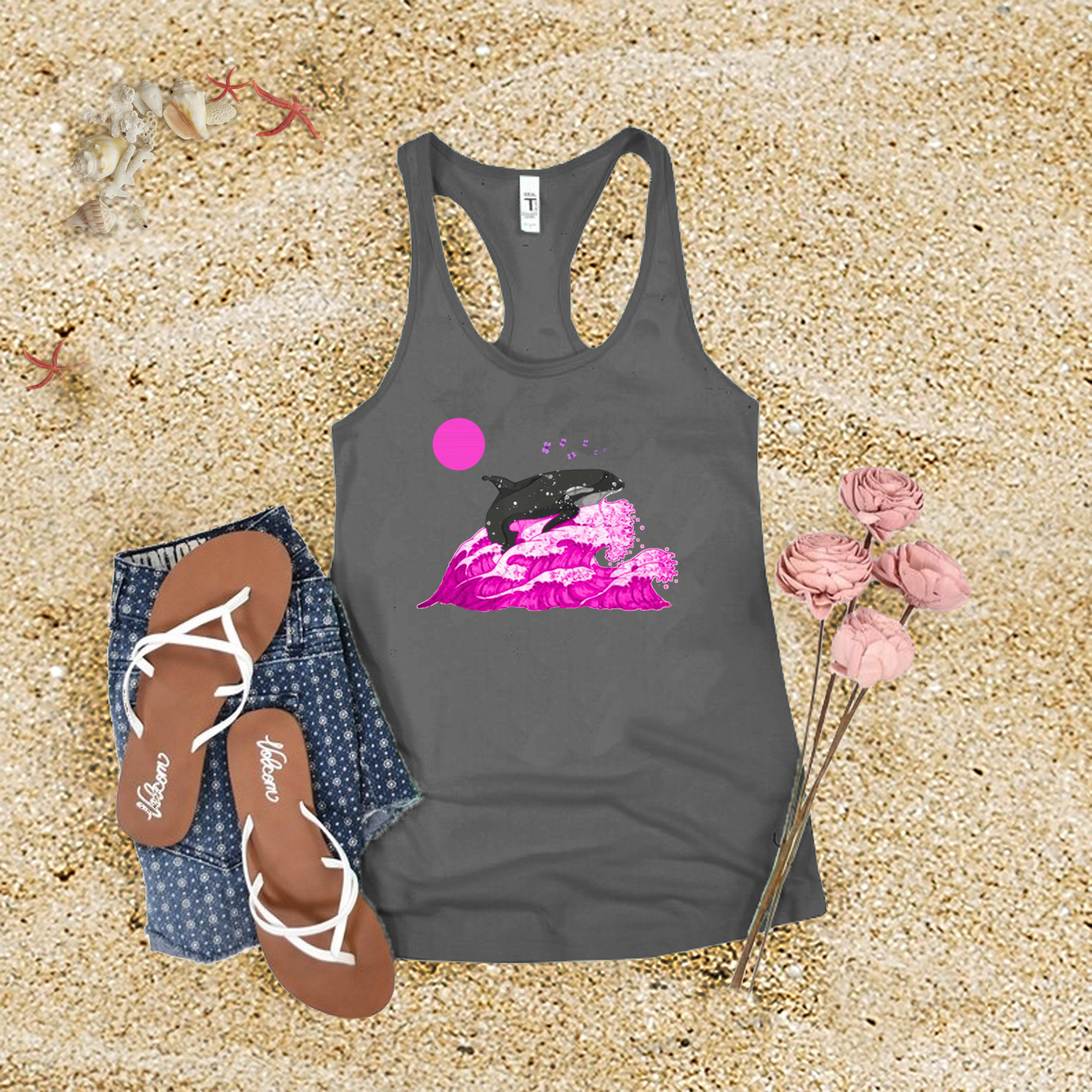 Butterfly Orca Wave Tank Top