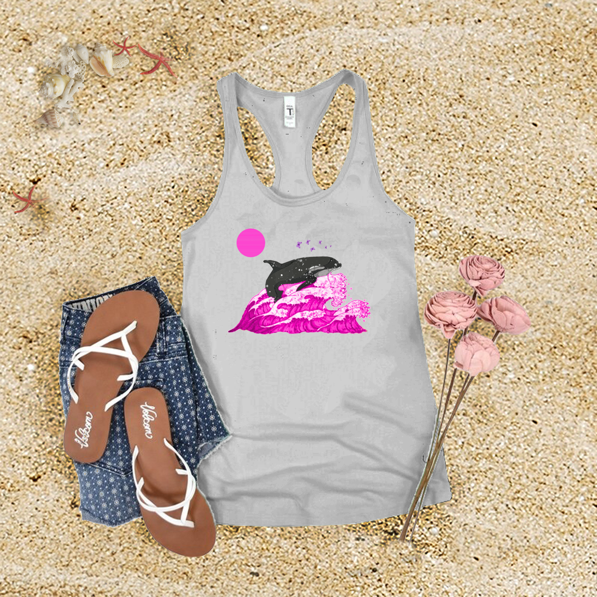 Butterfly Orca Wave Tank Top