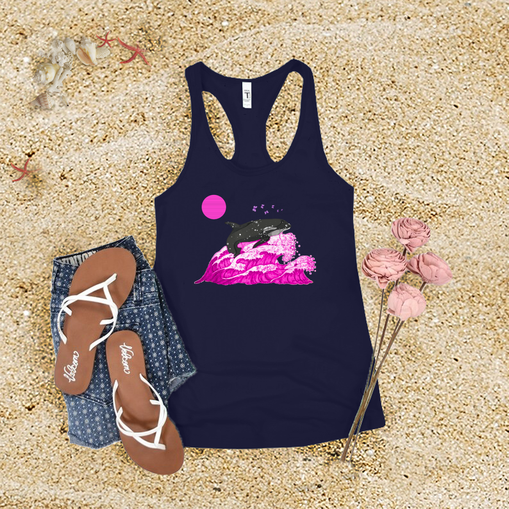 Butterfly Orca Wave Tank Top