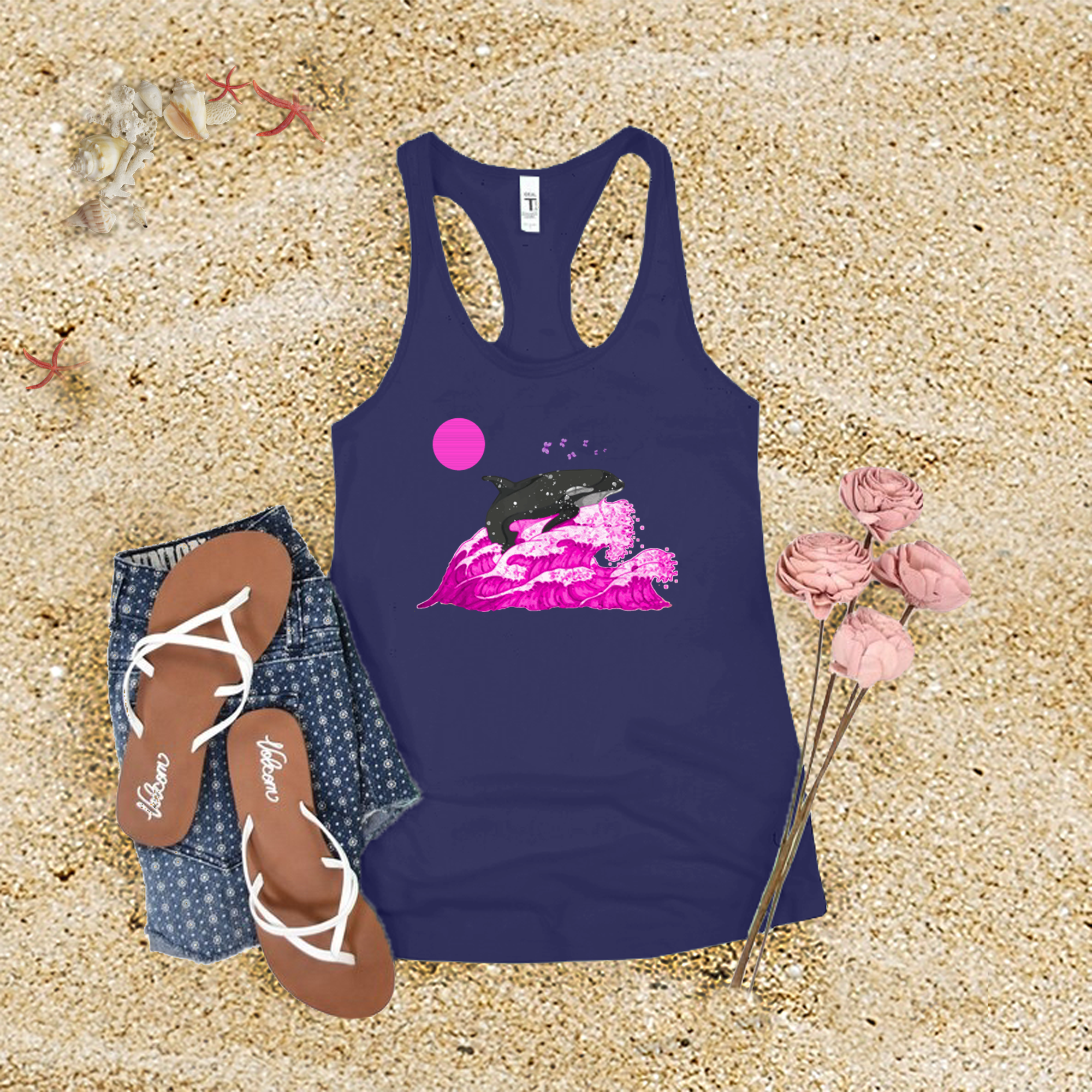 Butterfly Orca Wave Tank Top